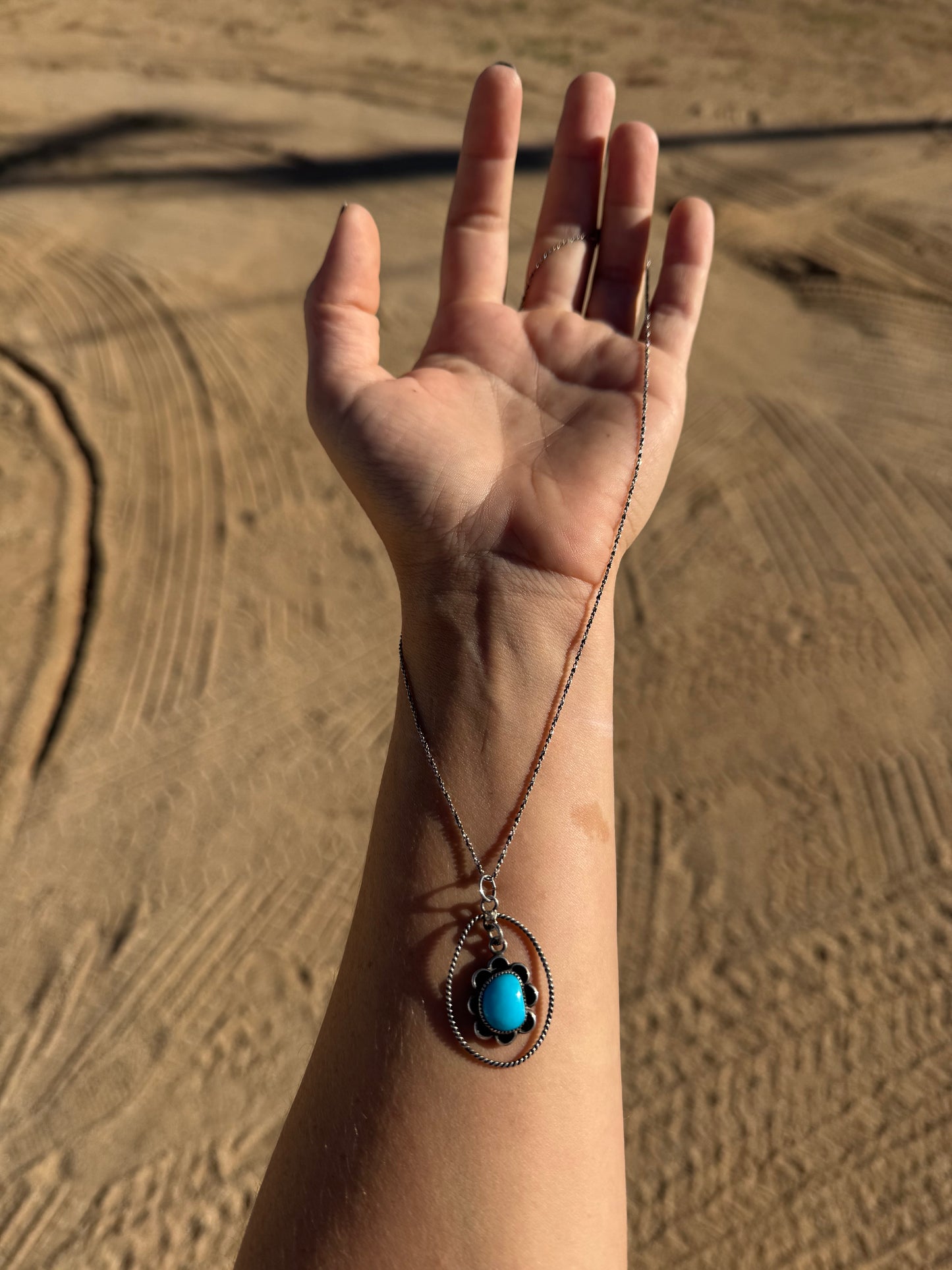 Vintage Turquoise Navajo "Dream Weaver" Necklace