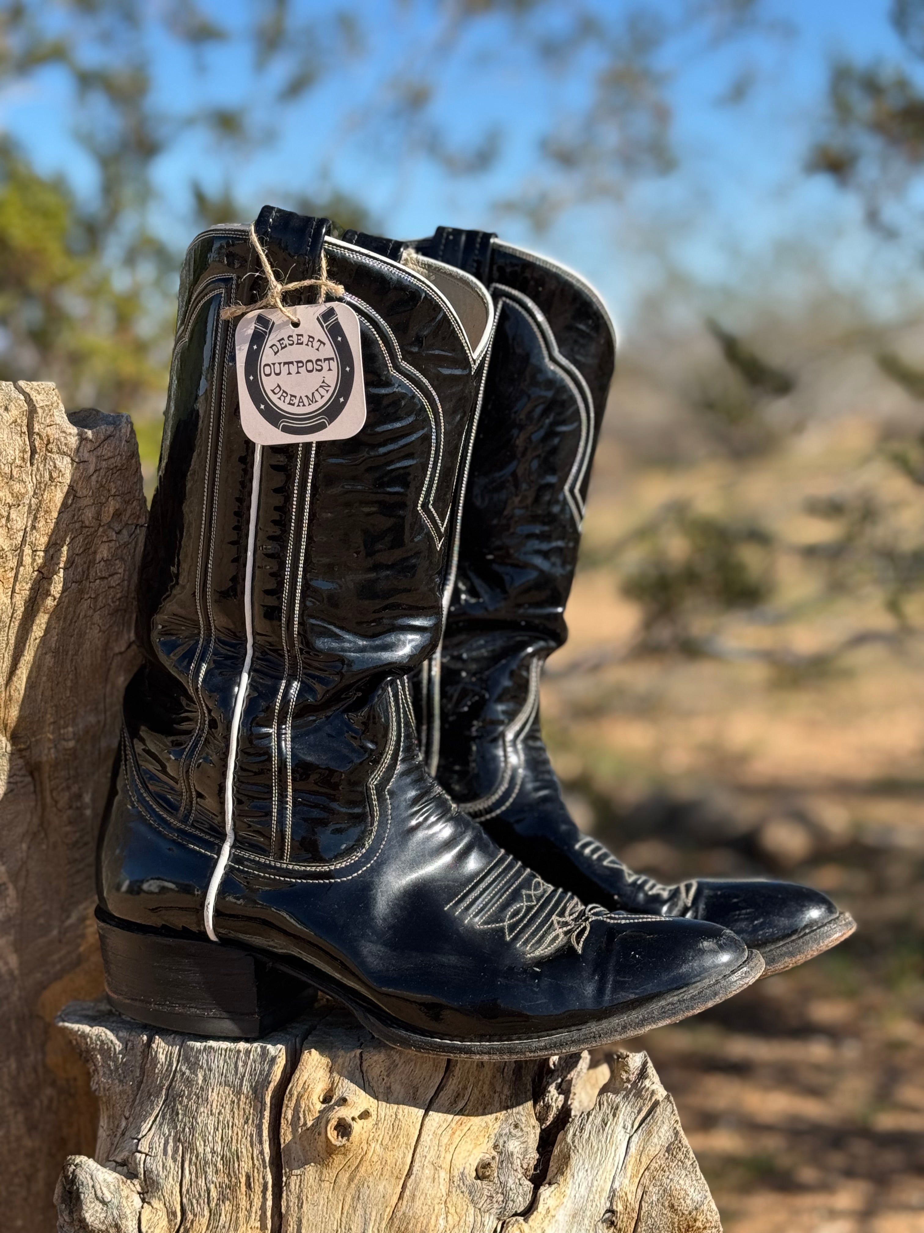 1970s Larry Mahan Patent Leather Cowboy Boots – Desert Dreamin