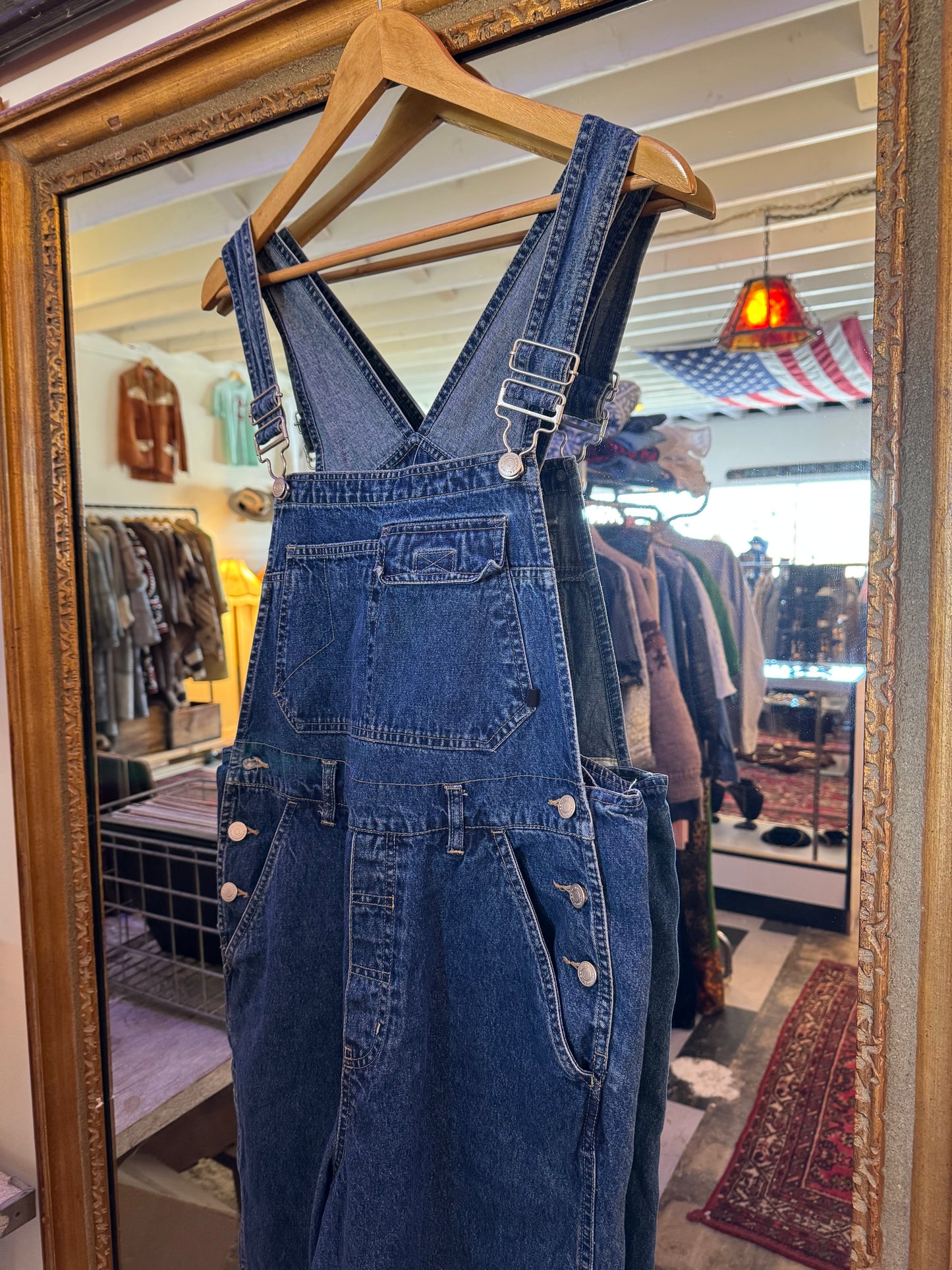 Y2k Denim overalls Sz M - L