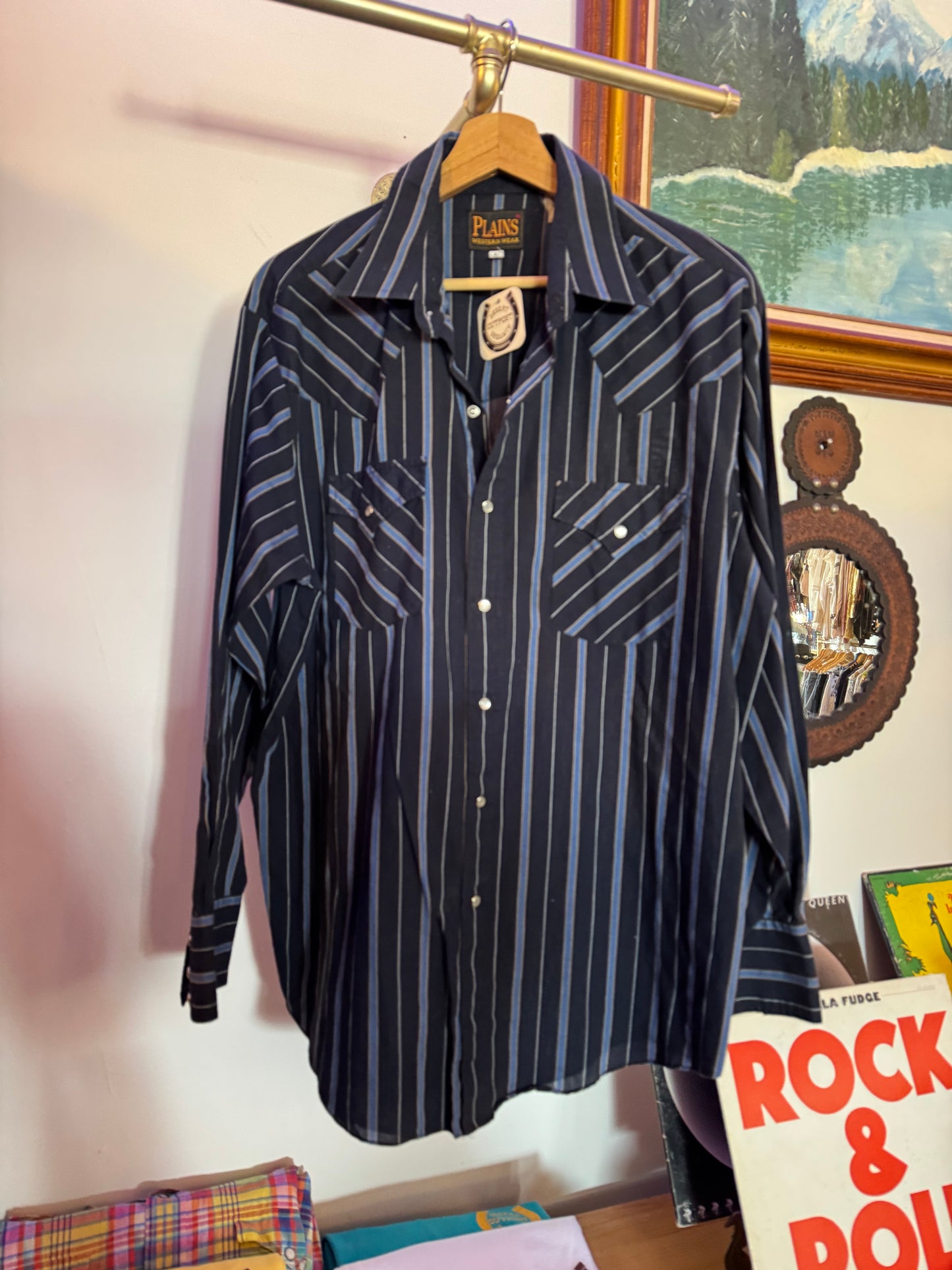 ELY western pearlsnap Sz L / XL