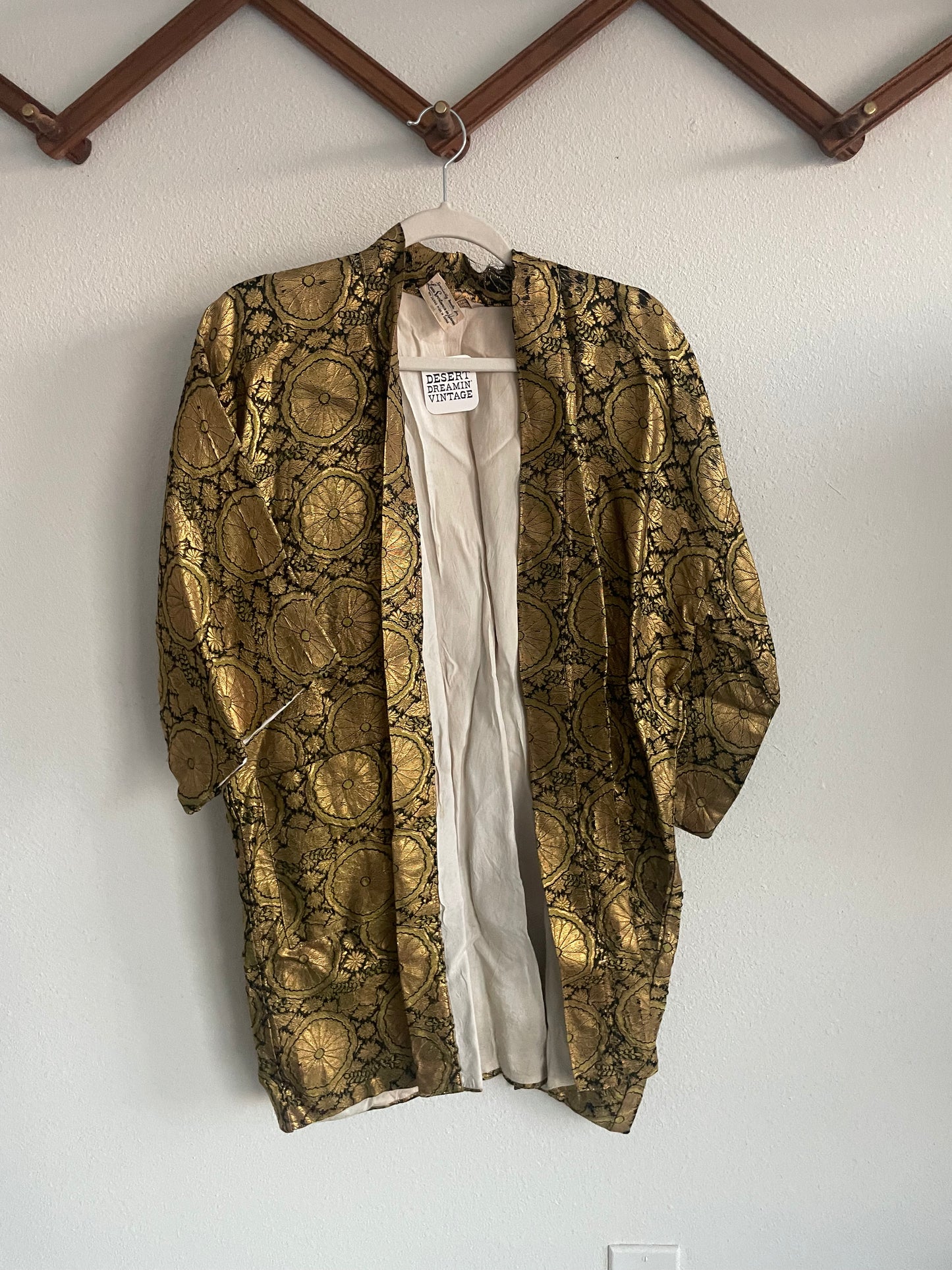 60s Brocade Kimono Sz S / M
