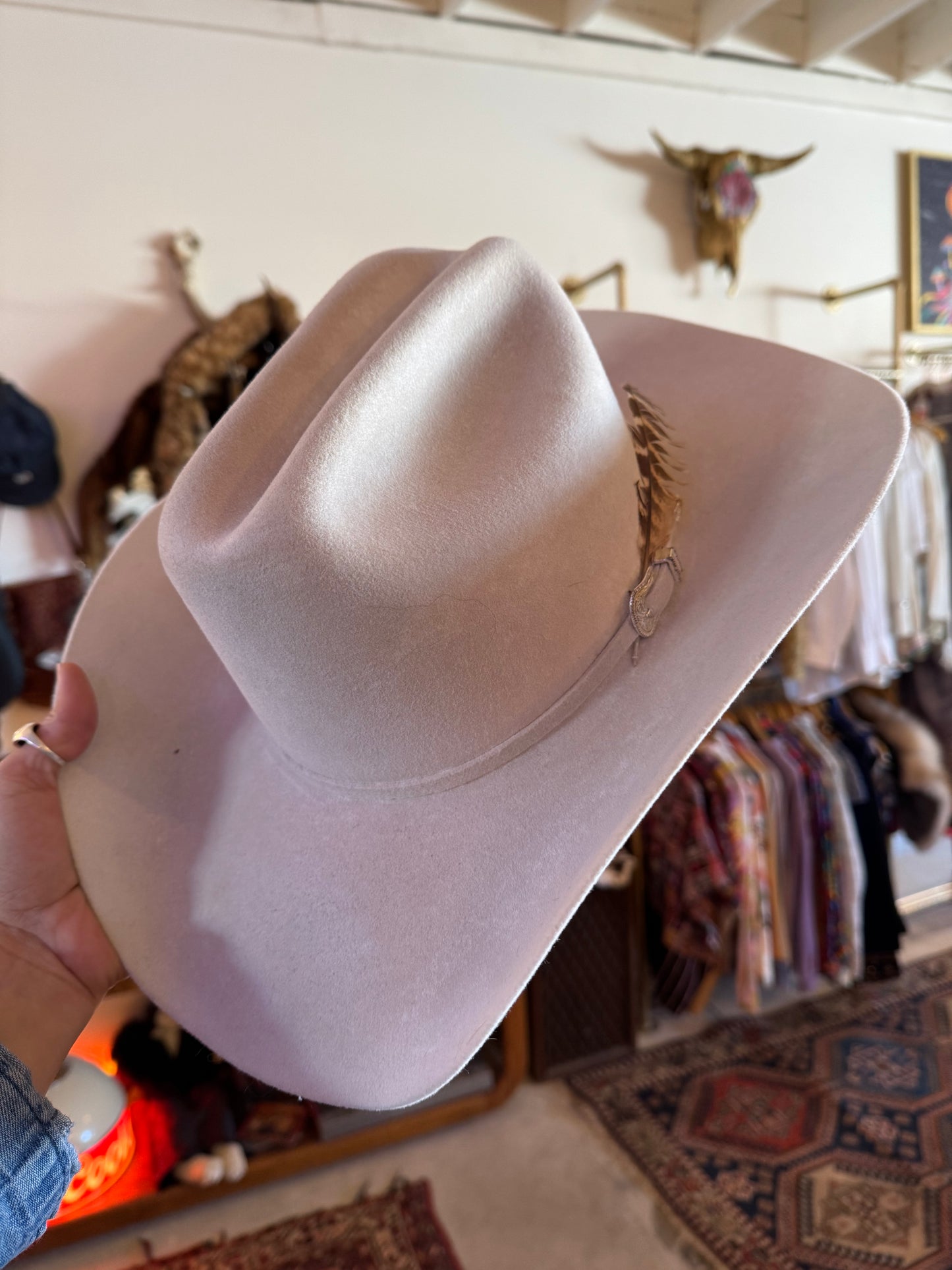 Vintage white cowboy hat