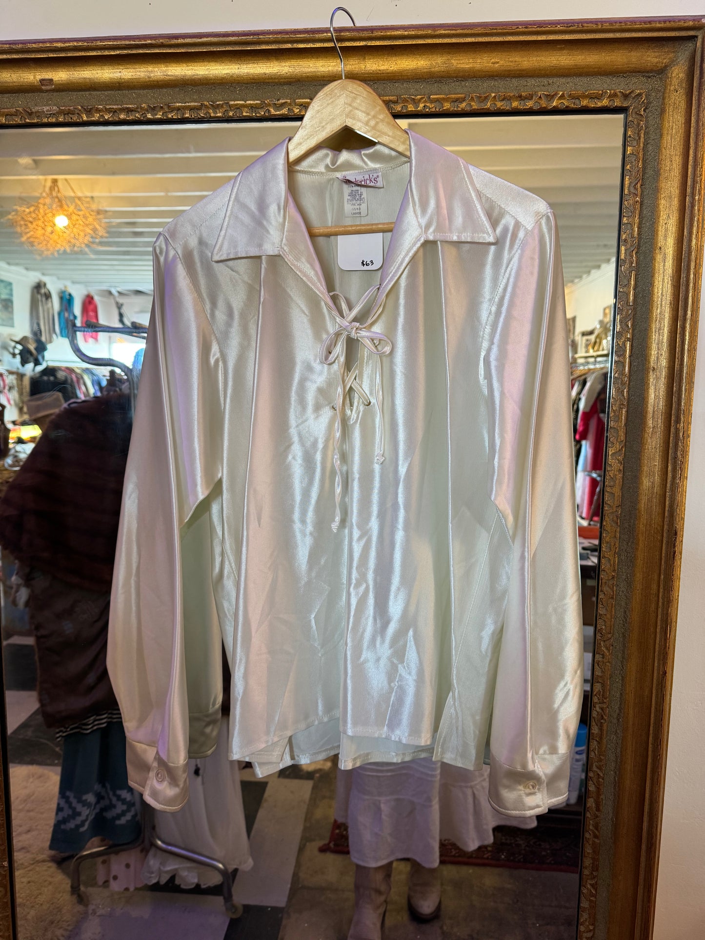 1970s Frederick of Hollywood peasant blouse Sz L