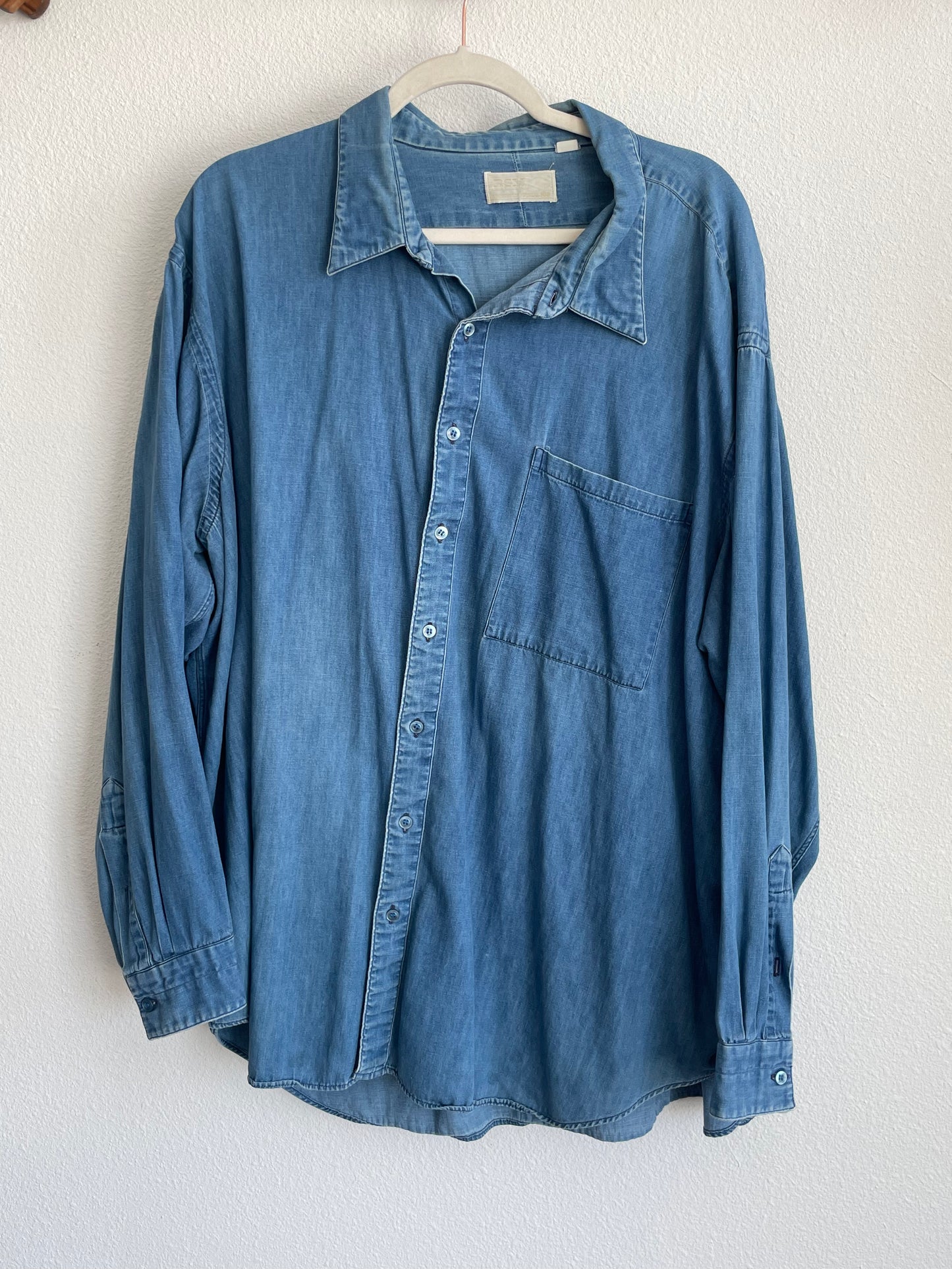 90s denim button up Sz XL