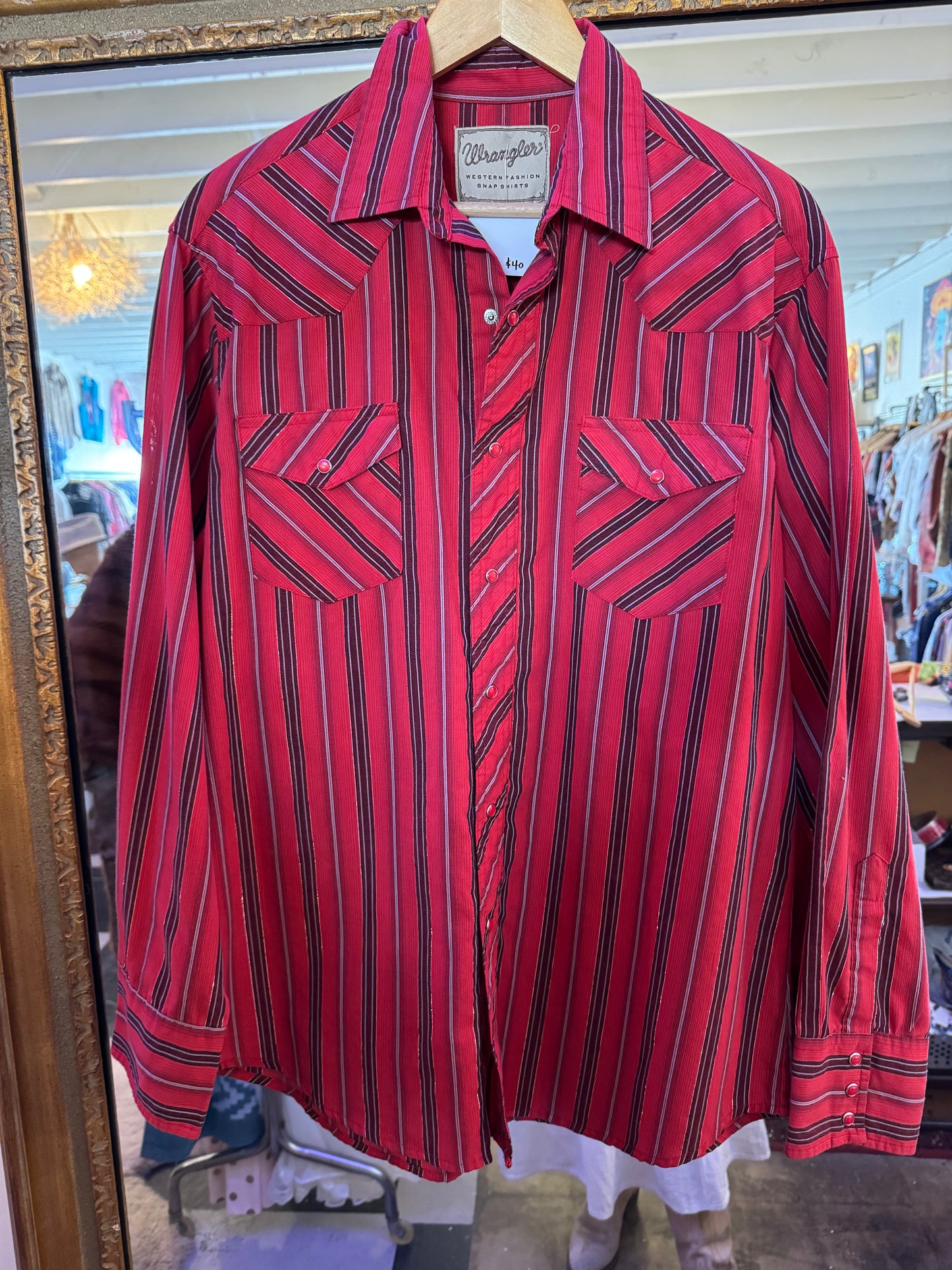 Wrangler ted pearlsnap Sz L