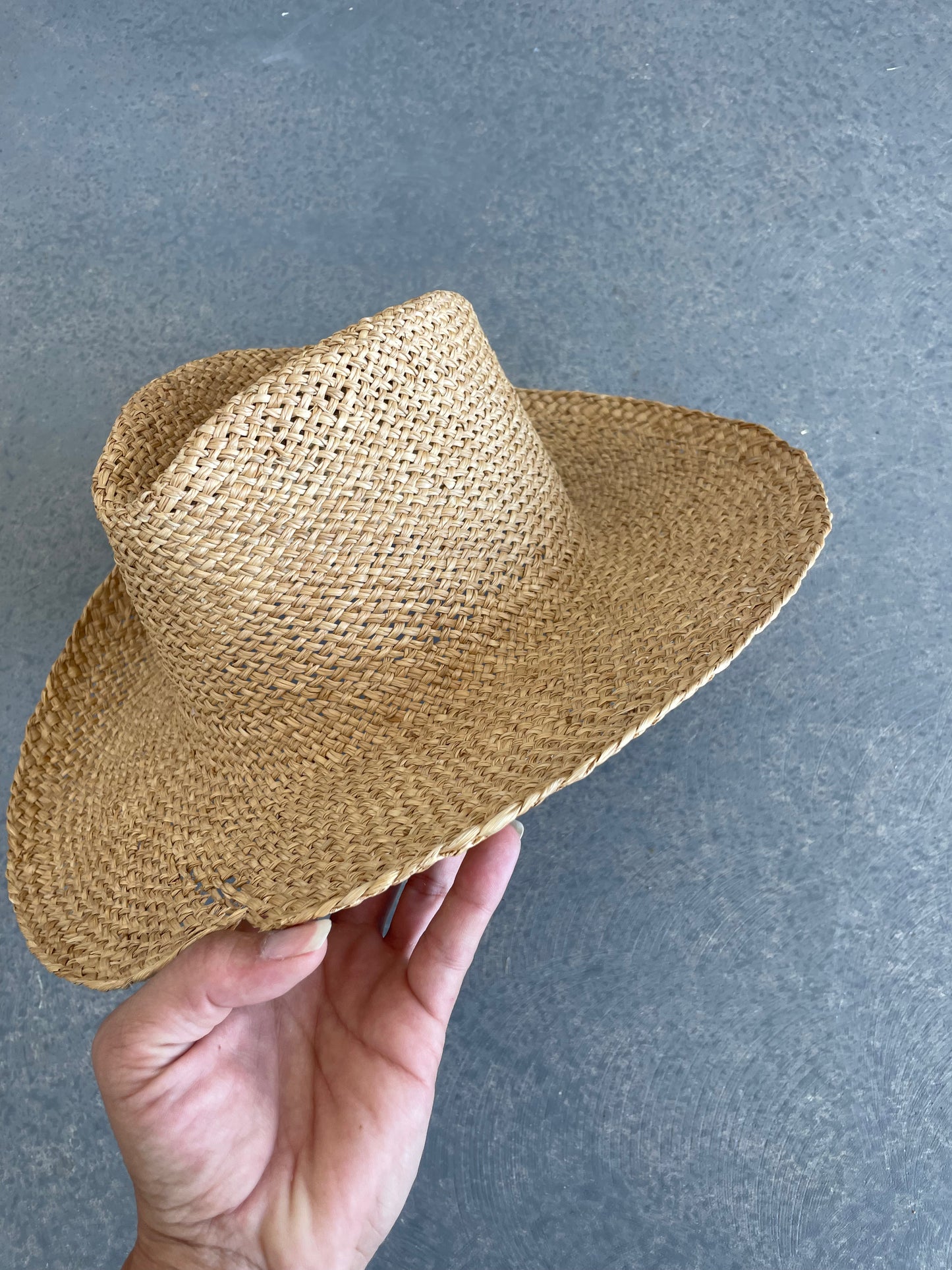Vintage straw cowboy hat
