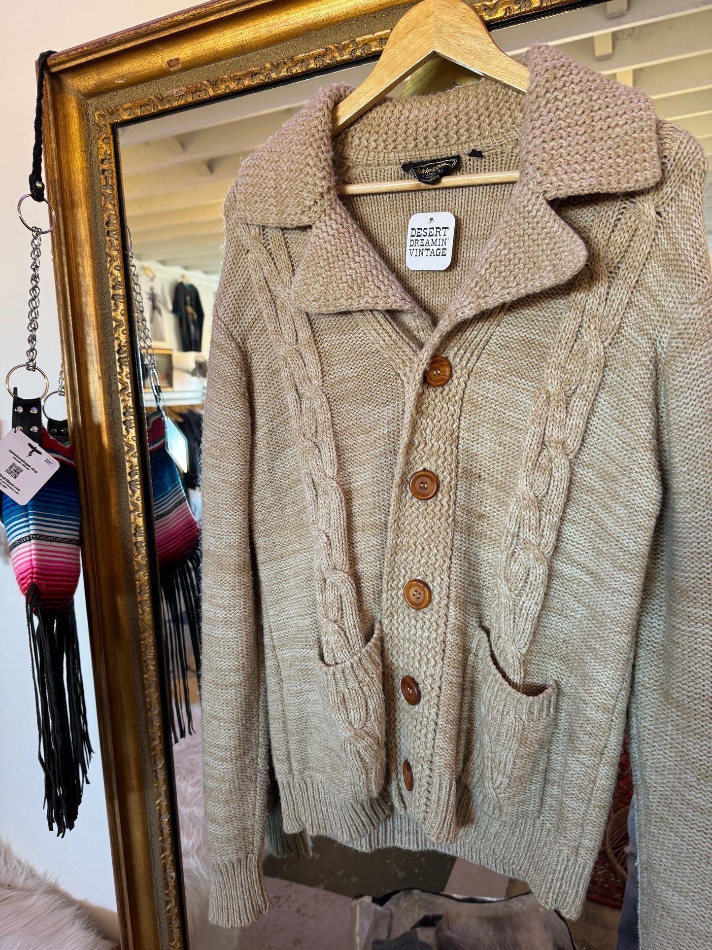 1970s cream cardigan