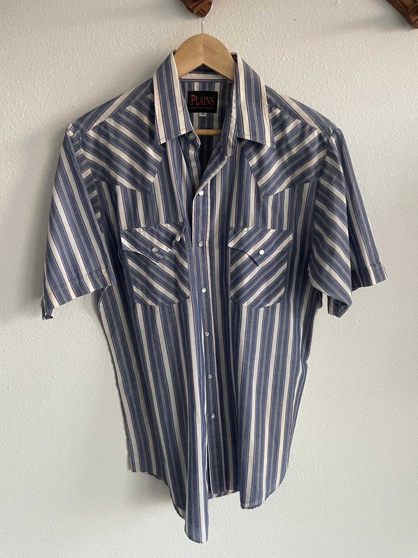 Western Stripe Pearlsnap Shortie Sz M
