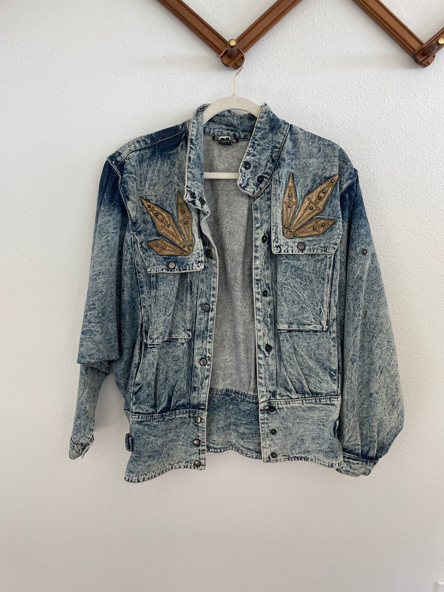 Vintage denim acid wash jacket