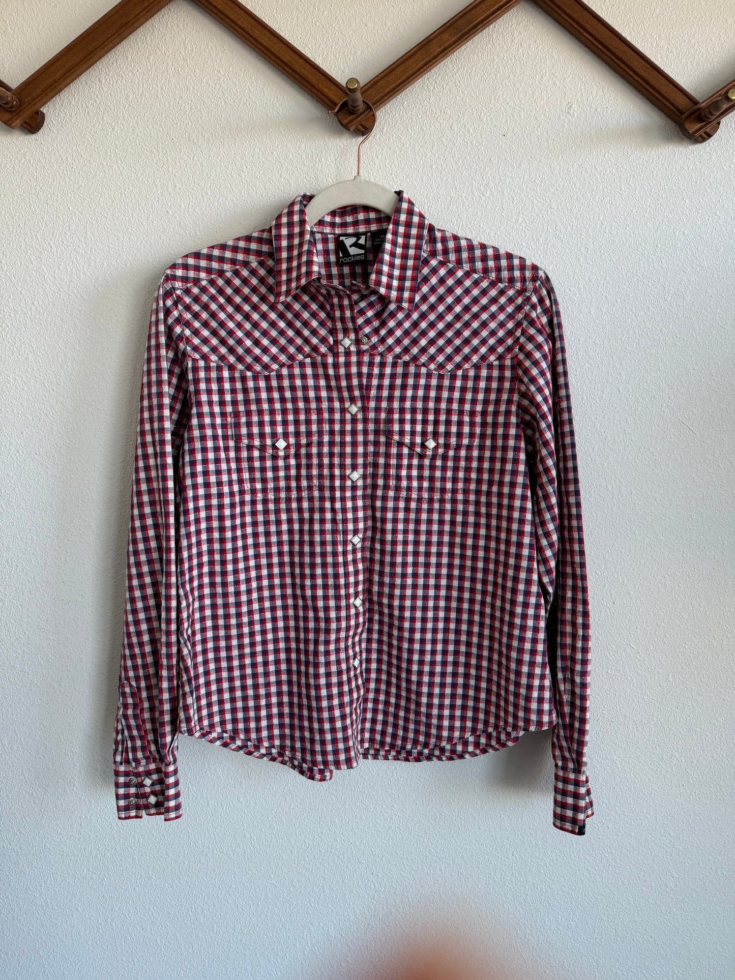 Plaid Pearlsnap Sz S