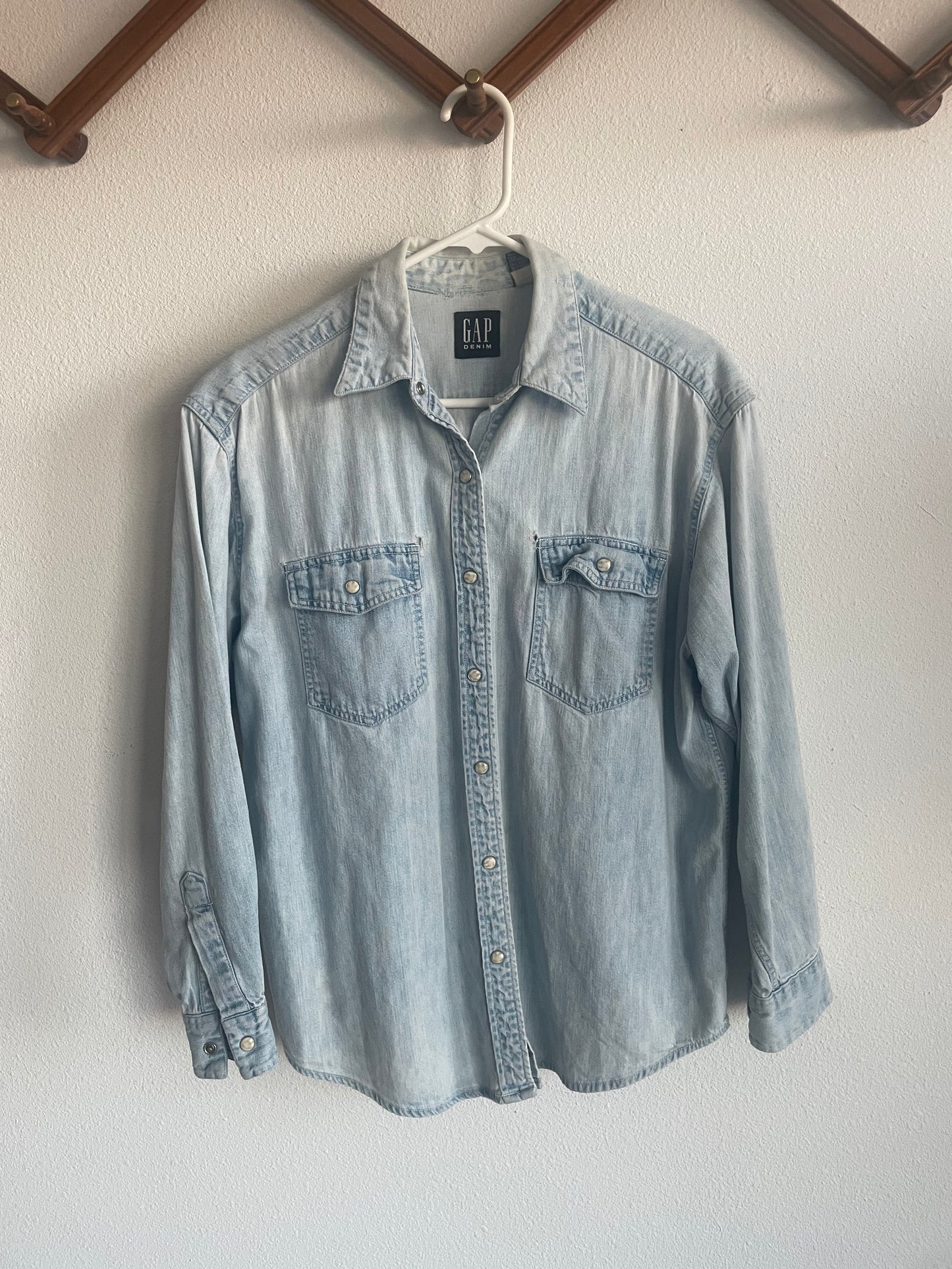 Vintage denim GAP Pearlsnap Sz m
