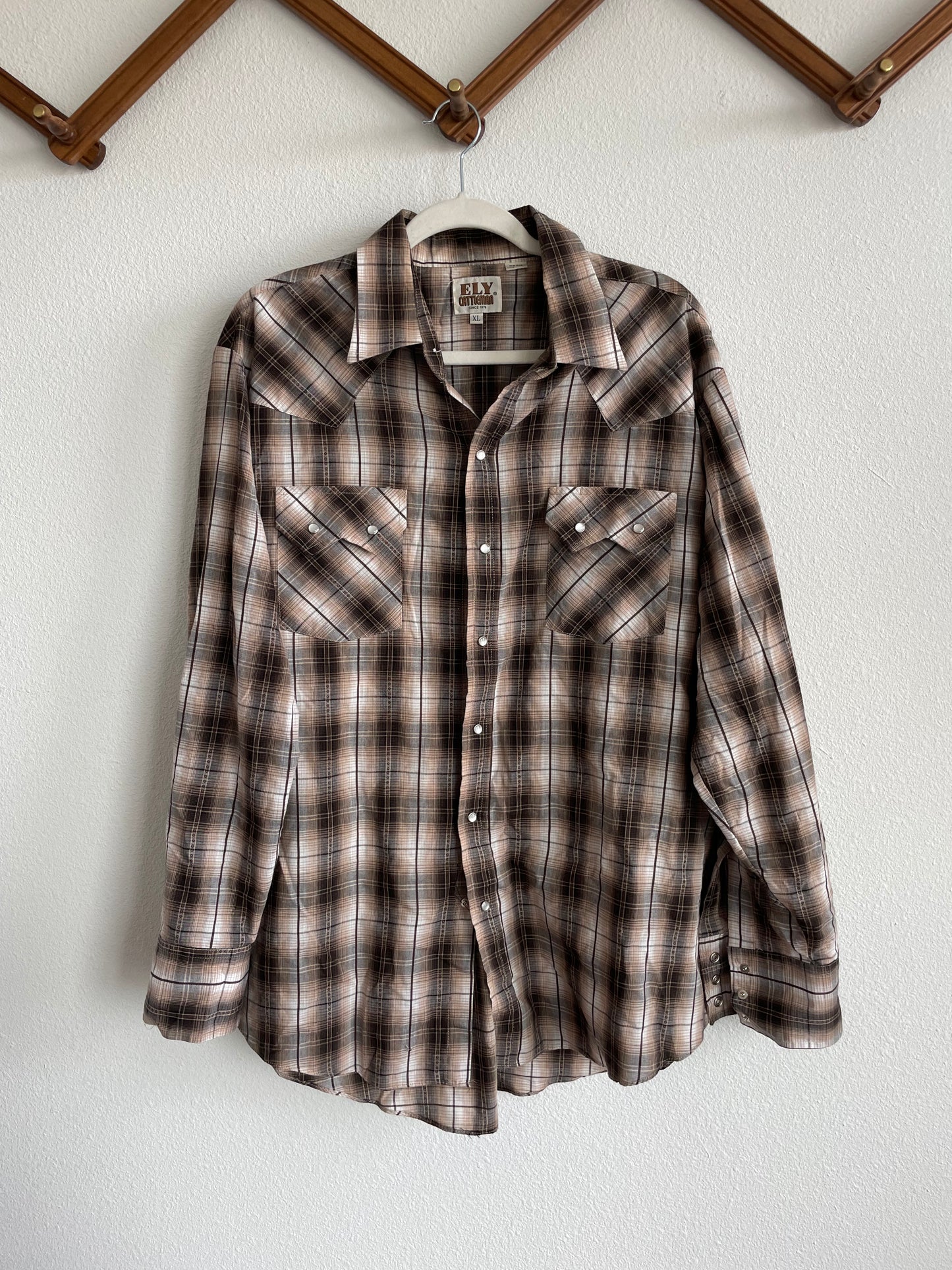 90s Ely Pearlsnap Sz L / XL