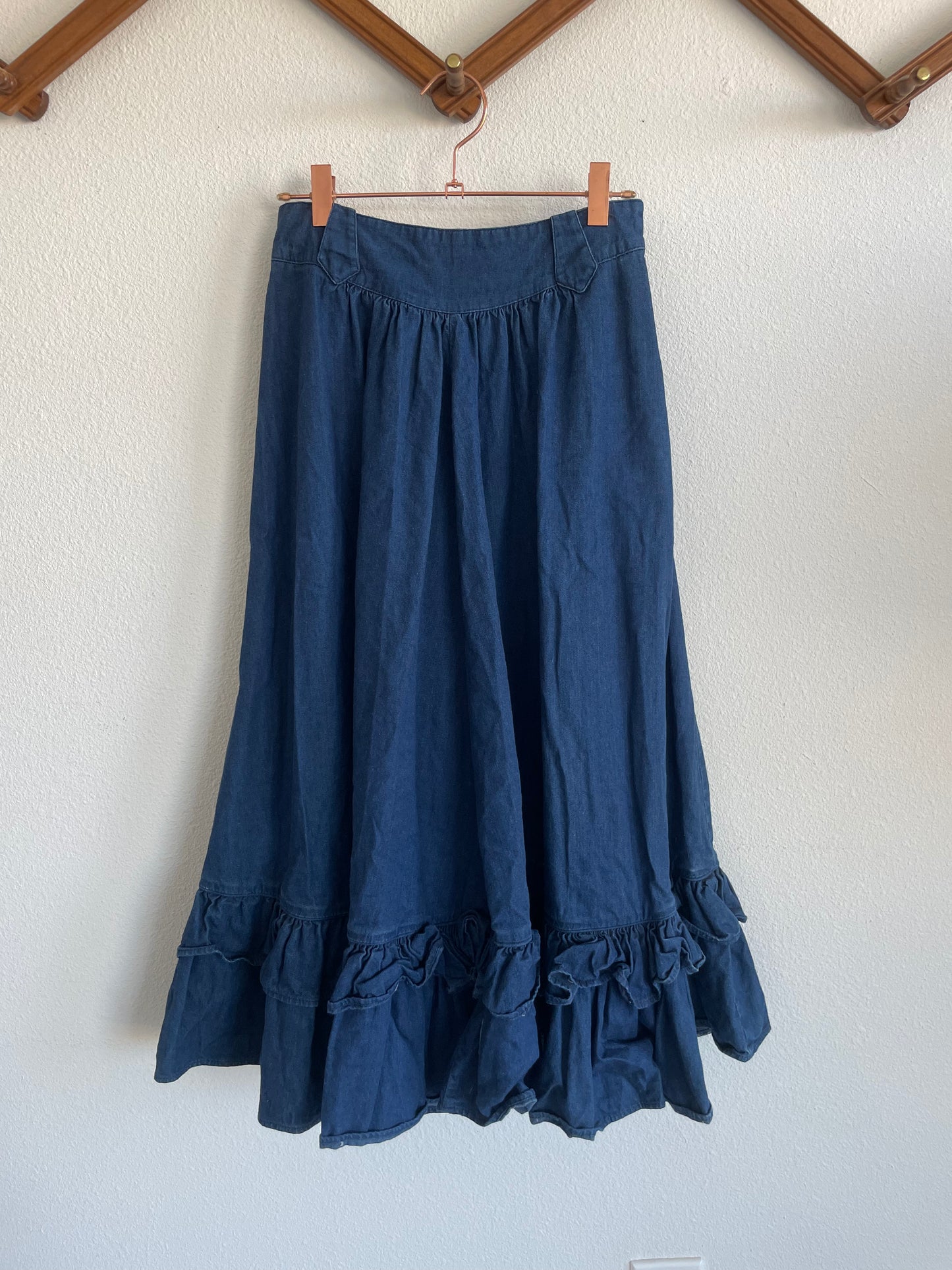 Vintage Denim Western Skirt Sz S