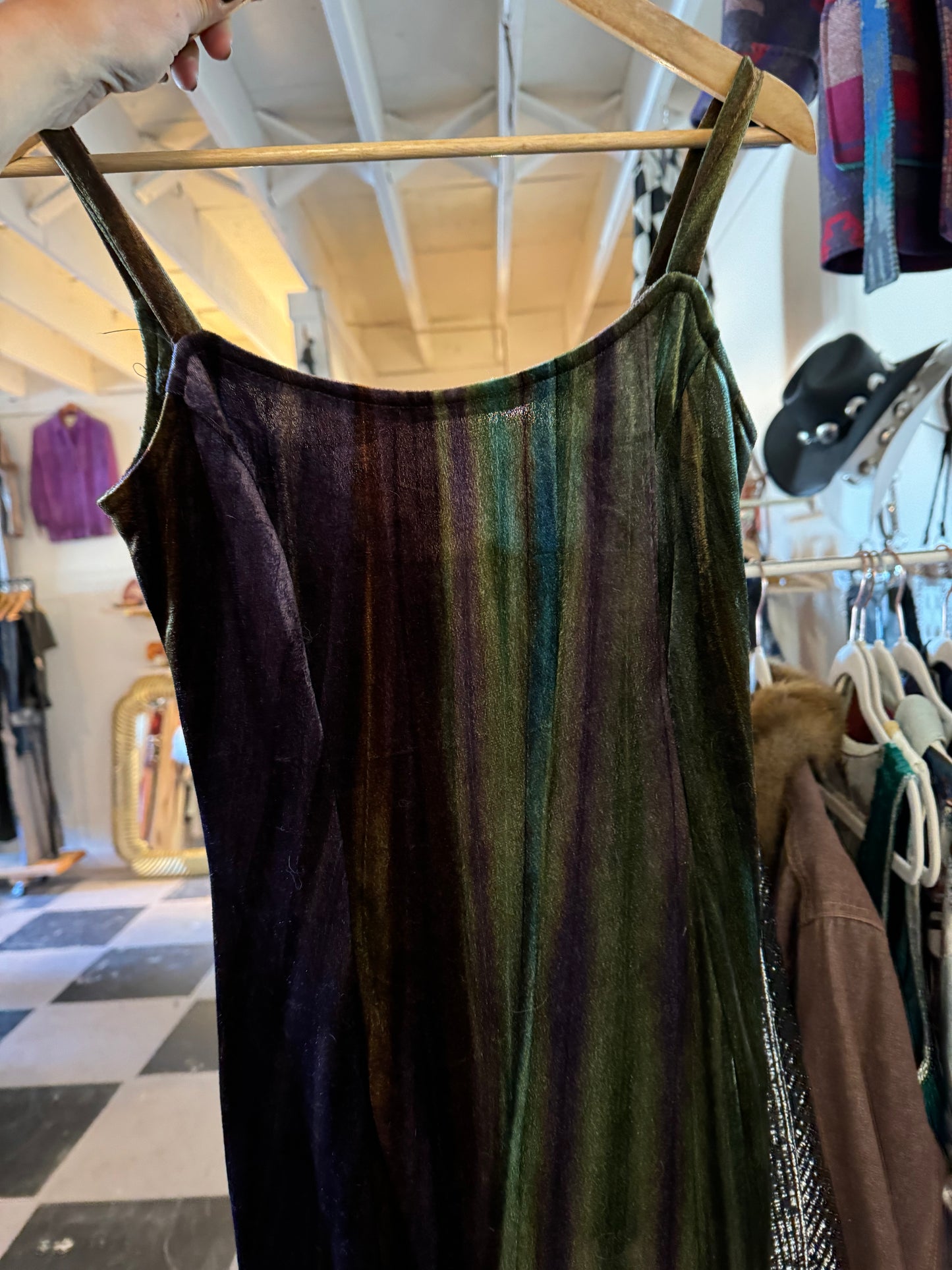 Vintage Jessica McClintock velvet maxi Sz S