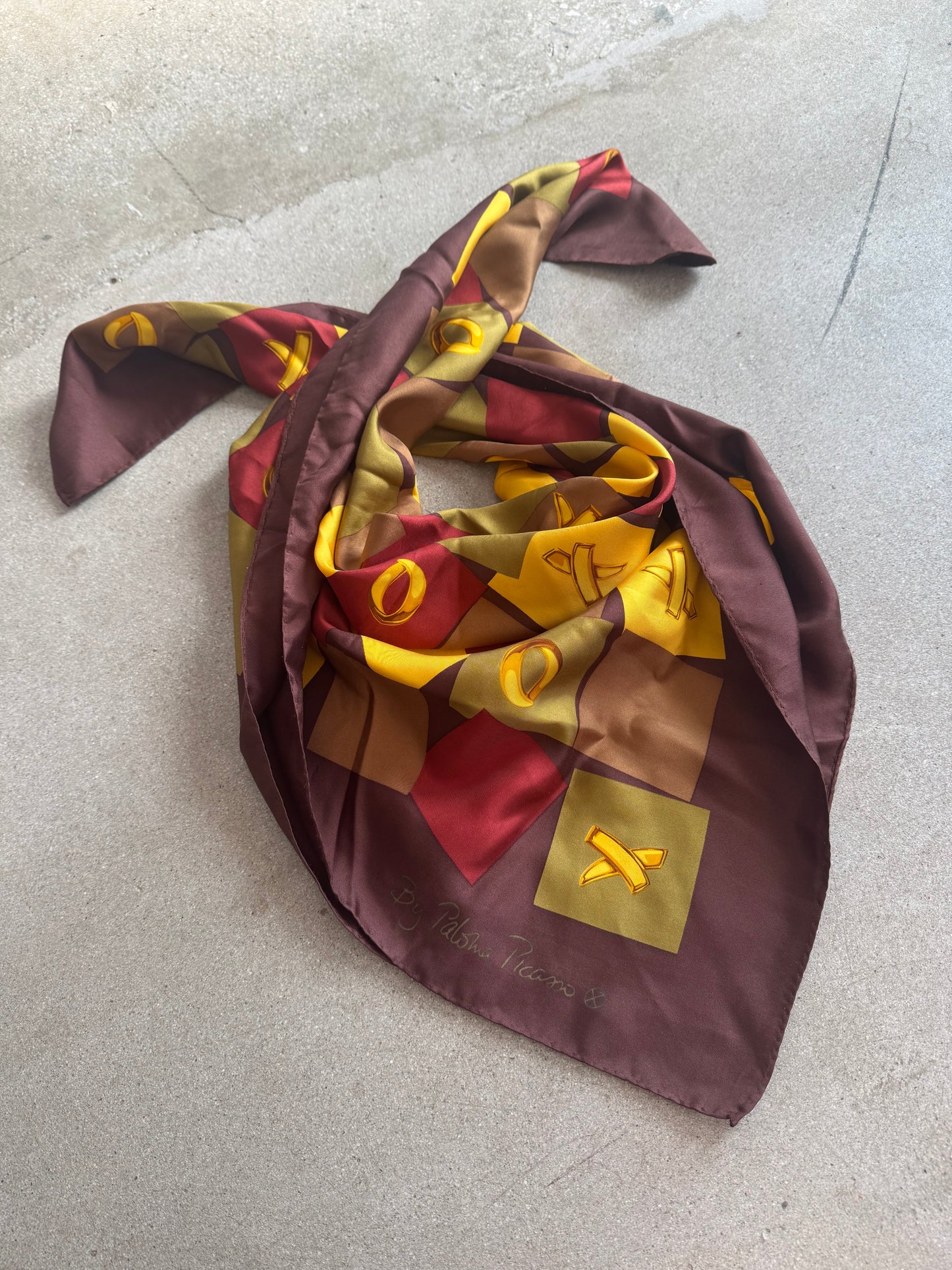 1990s Pablo Picasso “X’s and O’s” Silk Scarf