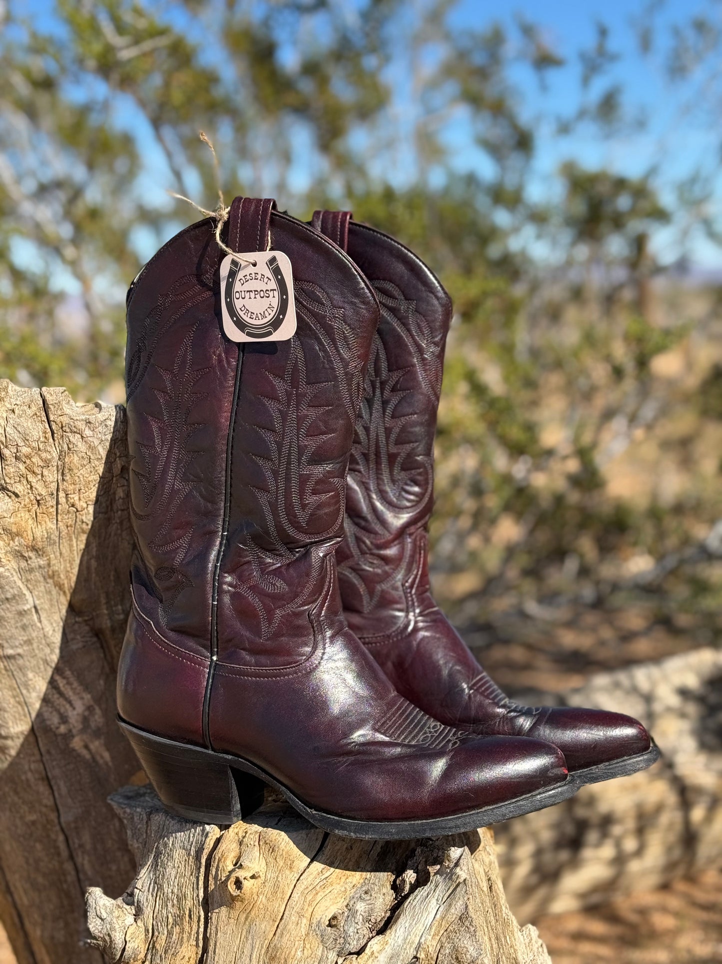 1970s Tony Lama Oxblood Cowboy Boot
