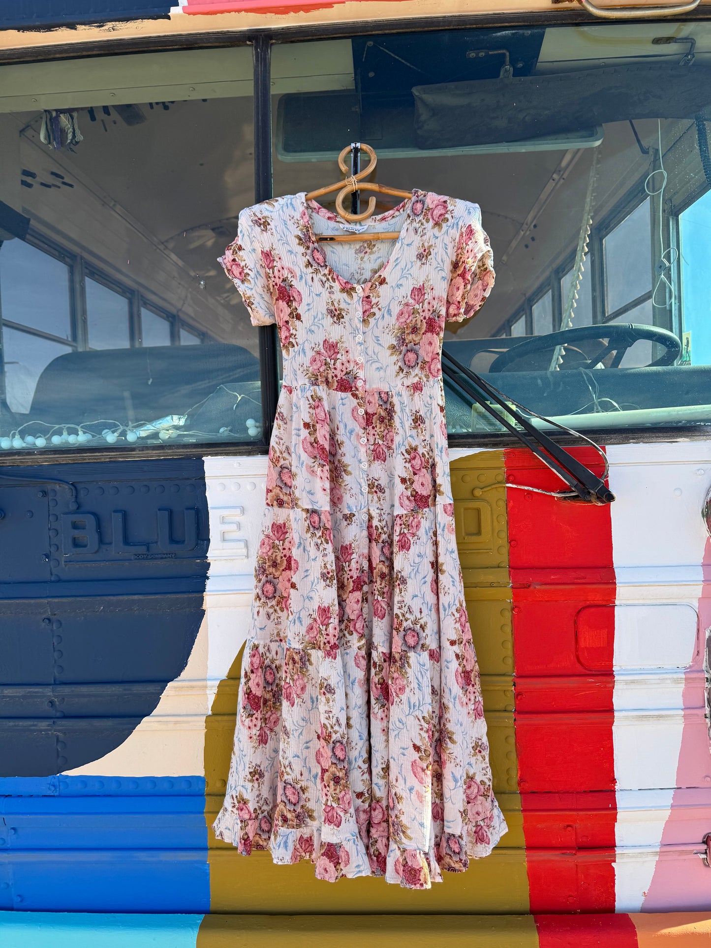 90s Floral tiered Maxi Sz S - L