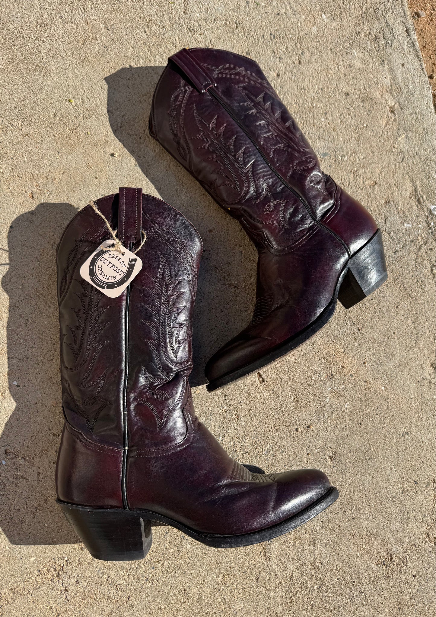 1970s Tony Lama Oxblood Cowboy Boot