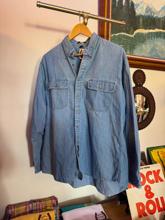 Vintage denim button up Sz L