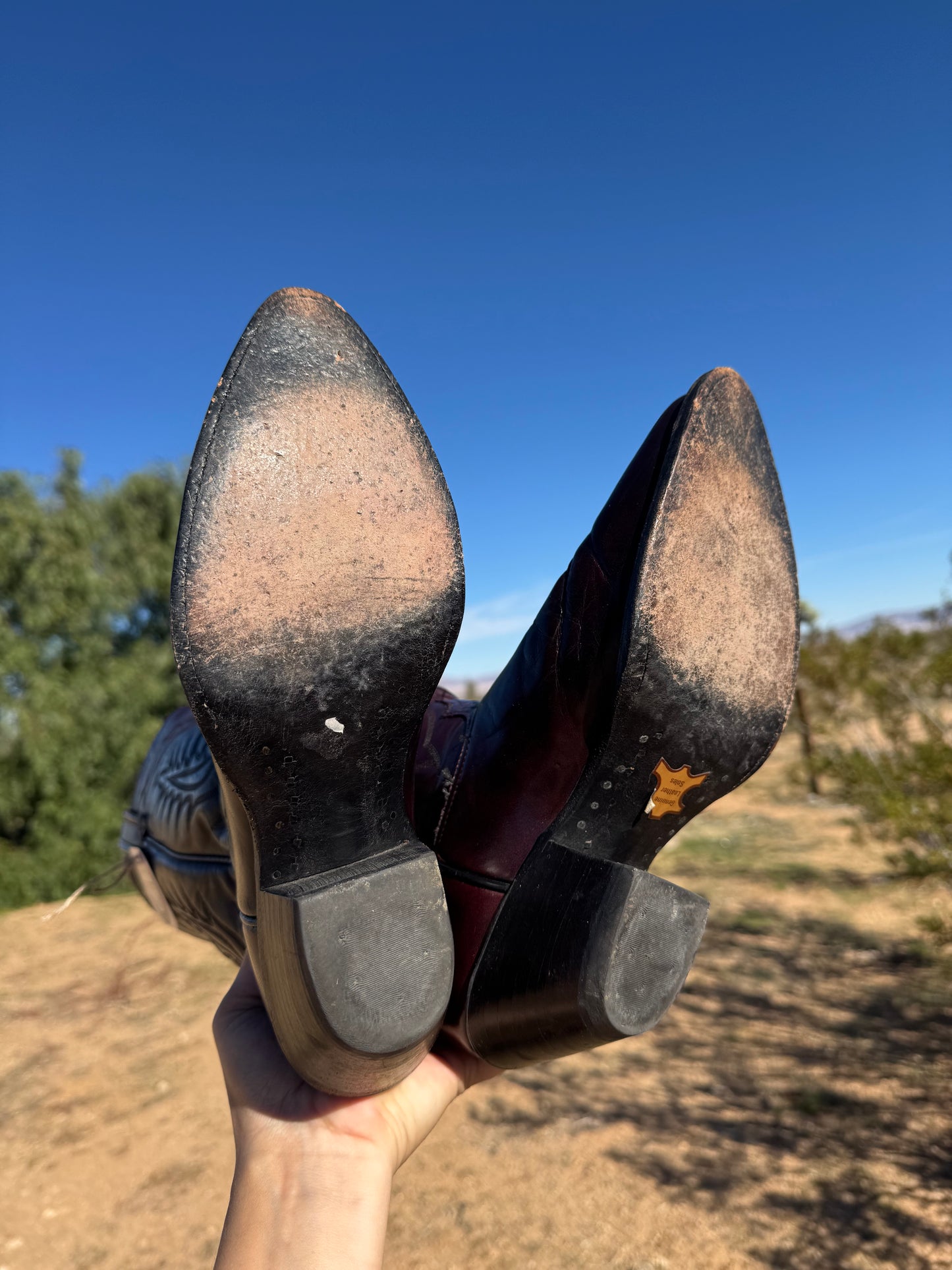 1970s Tony Lama Oxblood Cowboy Boot