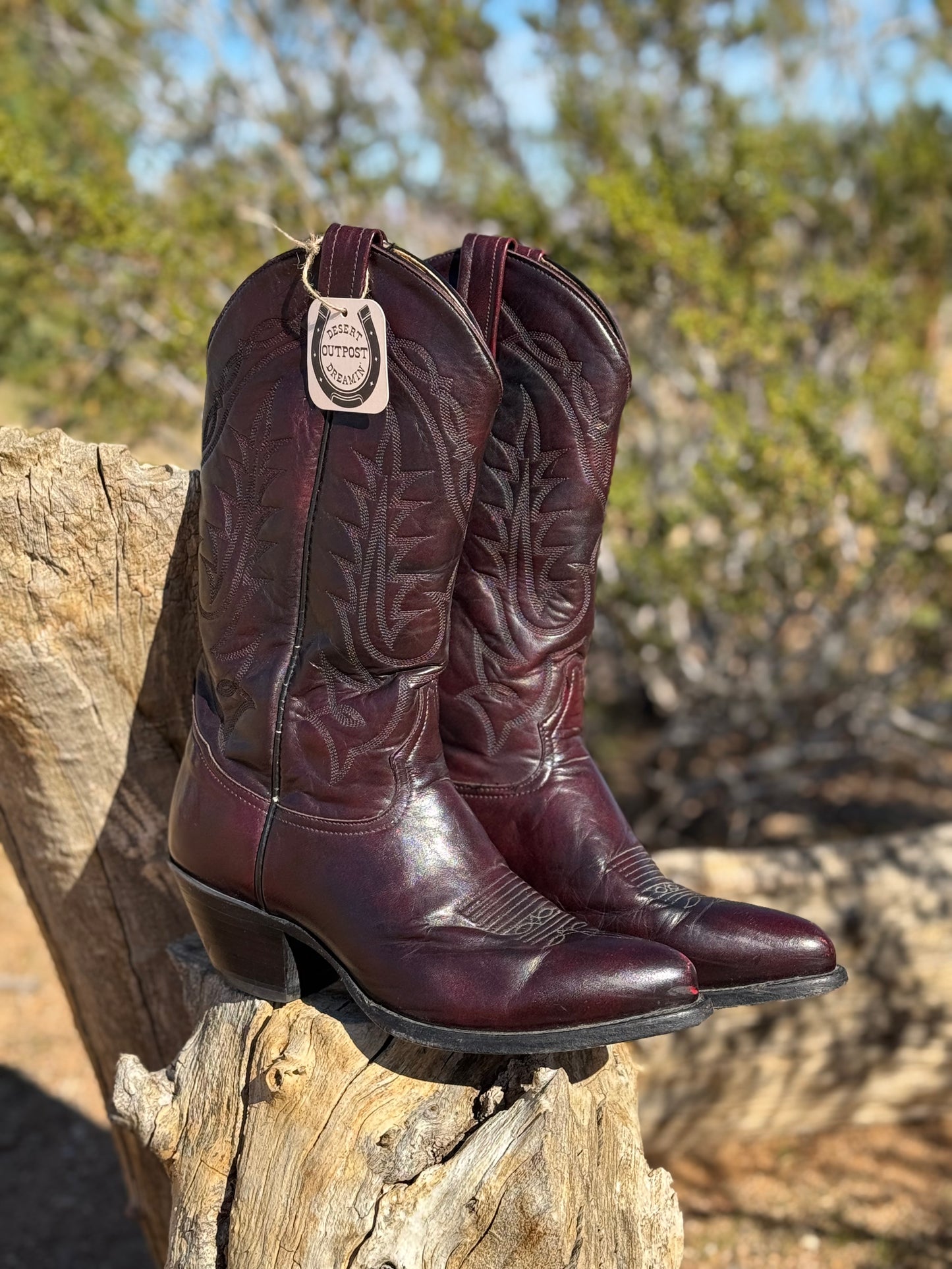 1970s Tony Lama Oxblood Cowboy Boot
