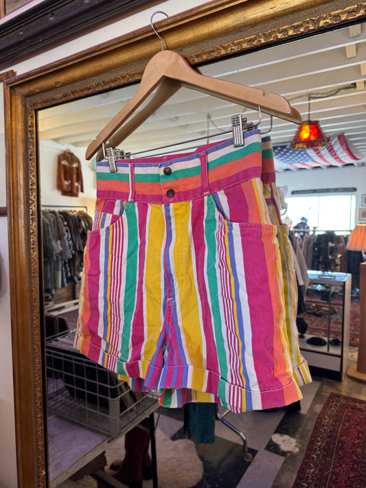 90s spring stripe shorts Sz 28