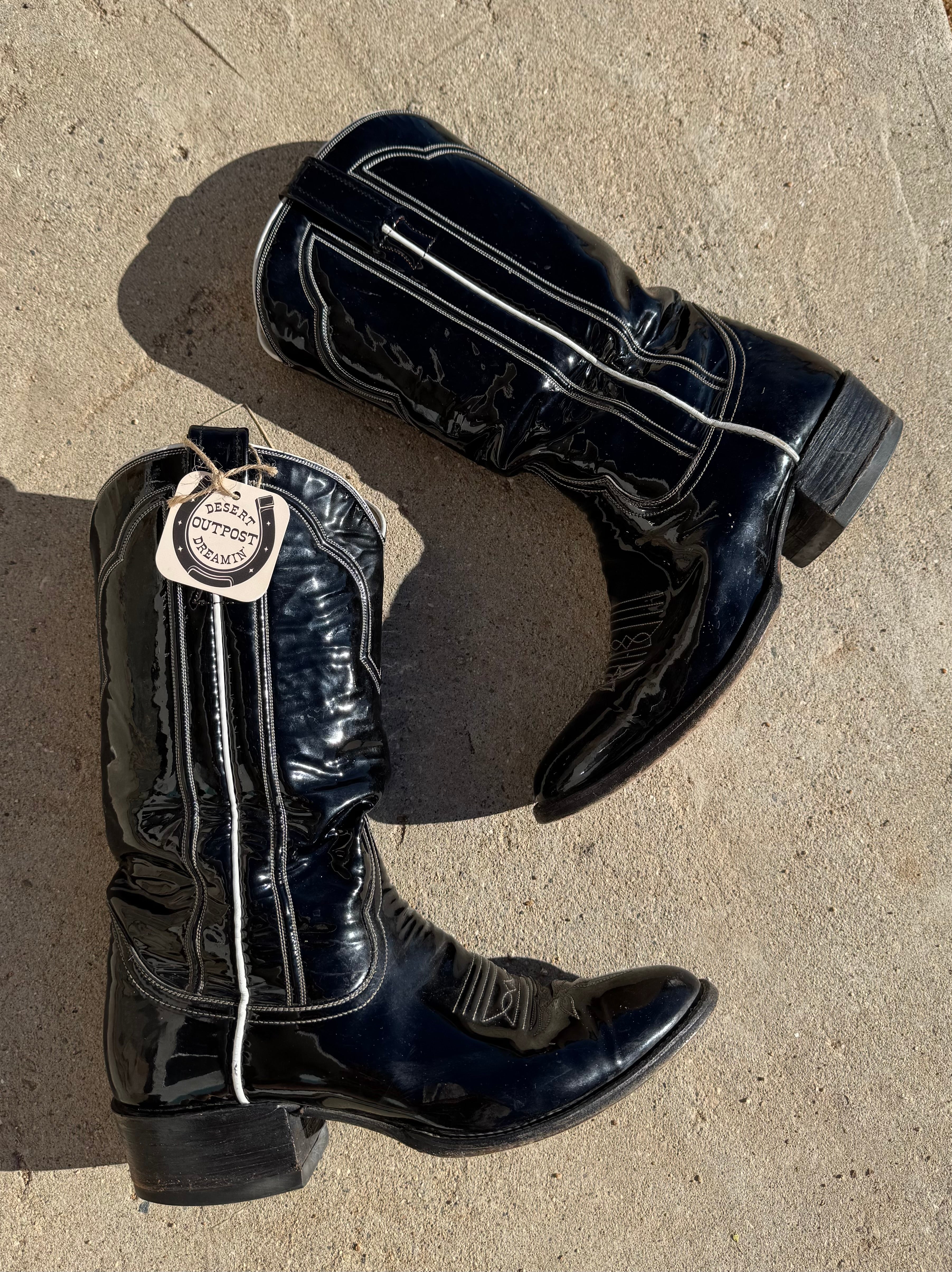 1970s Larry Mahan Patent Leather Cowboy Boots – Desert Dreamin