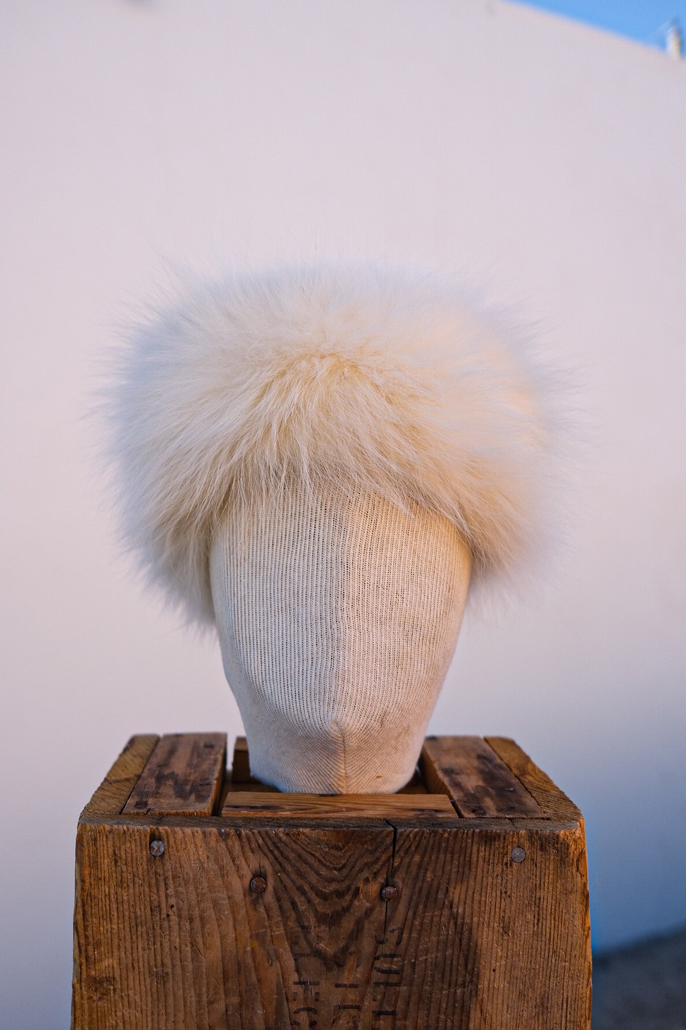 Vintage White Fur "Orb" Hat