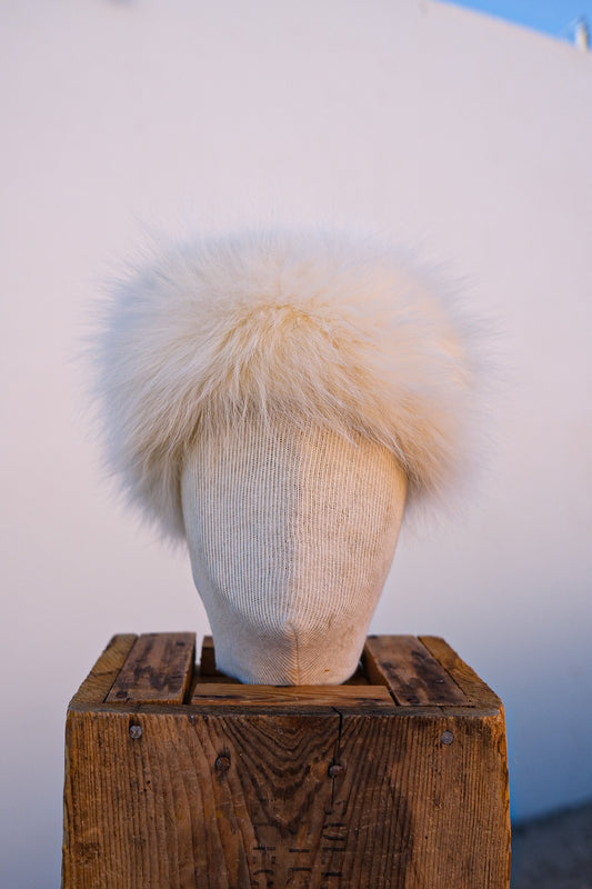 Vintage White Fur "Orb" Hat
