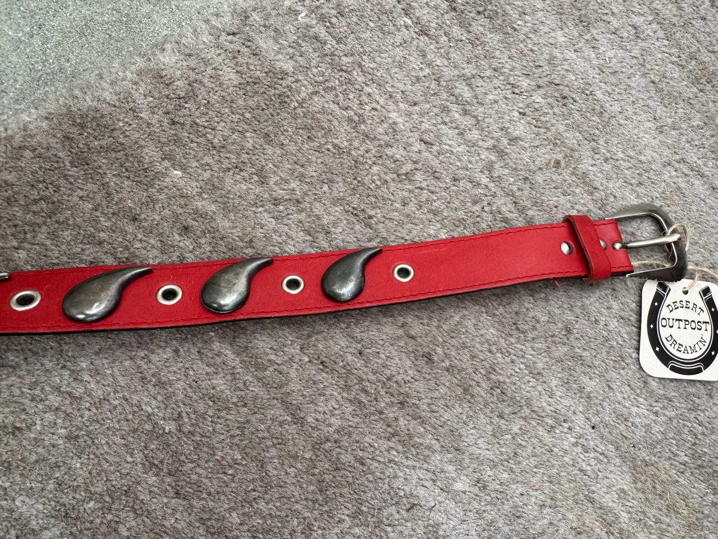 Vintage Red Concho made in France belt Sz XS - S