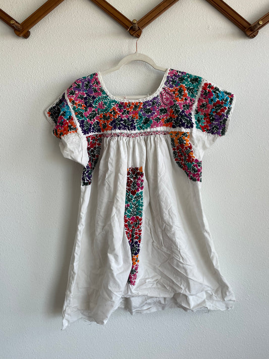 70s Cotton Embroidered Oxacan Dress