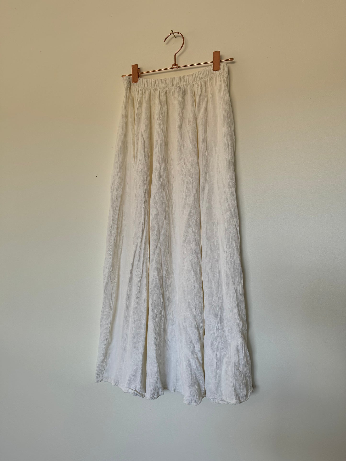 90s White Maxi Skirt Sz S