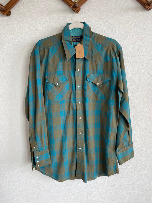 70s Panhandle Slim Turquoise & Green  Sz M / L