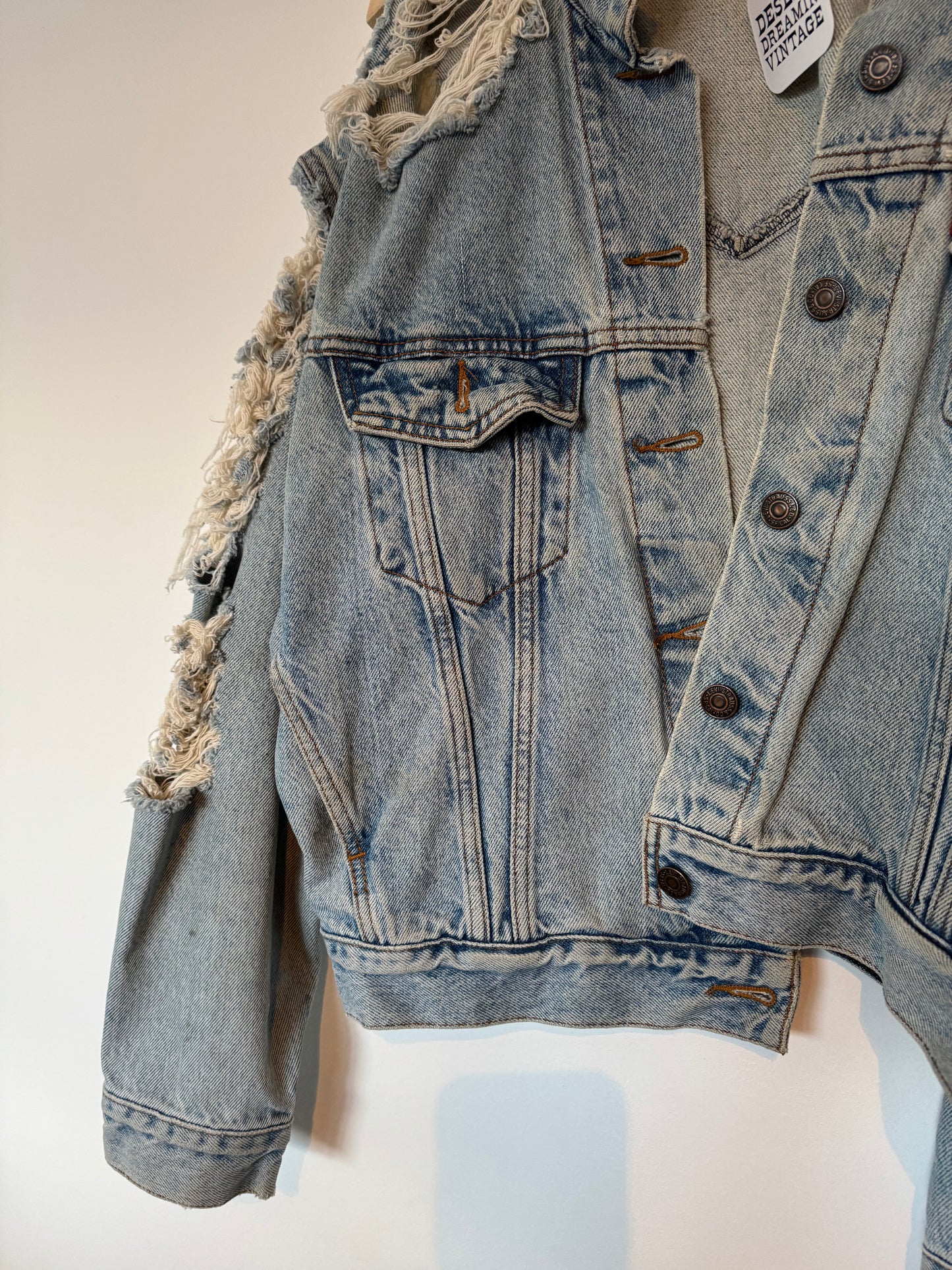 Vintage Denim Distressed AF Levi Jacket Sz M-L