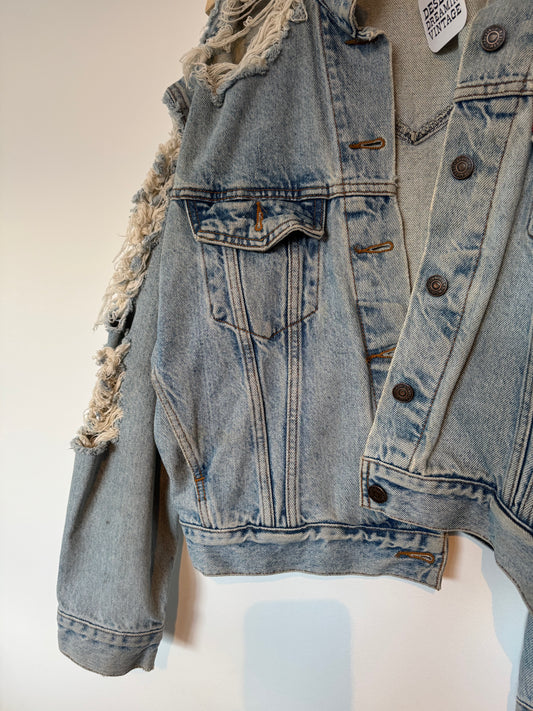 Vintage Denim Distressed AF Levi Jacket Sz M-L