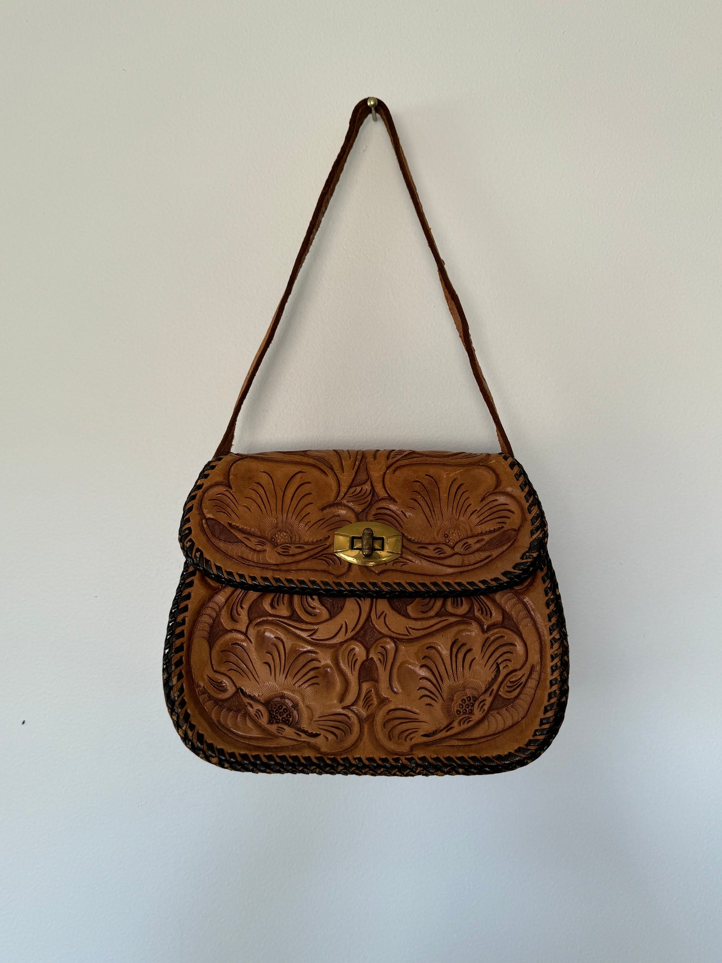 1970s Tooled Leather Bag