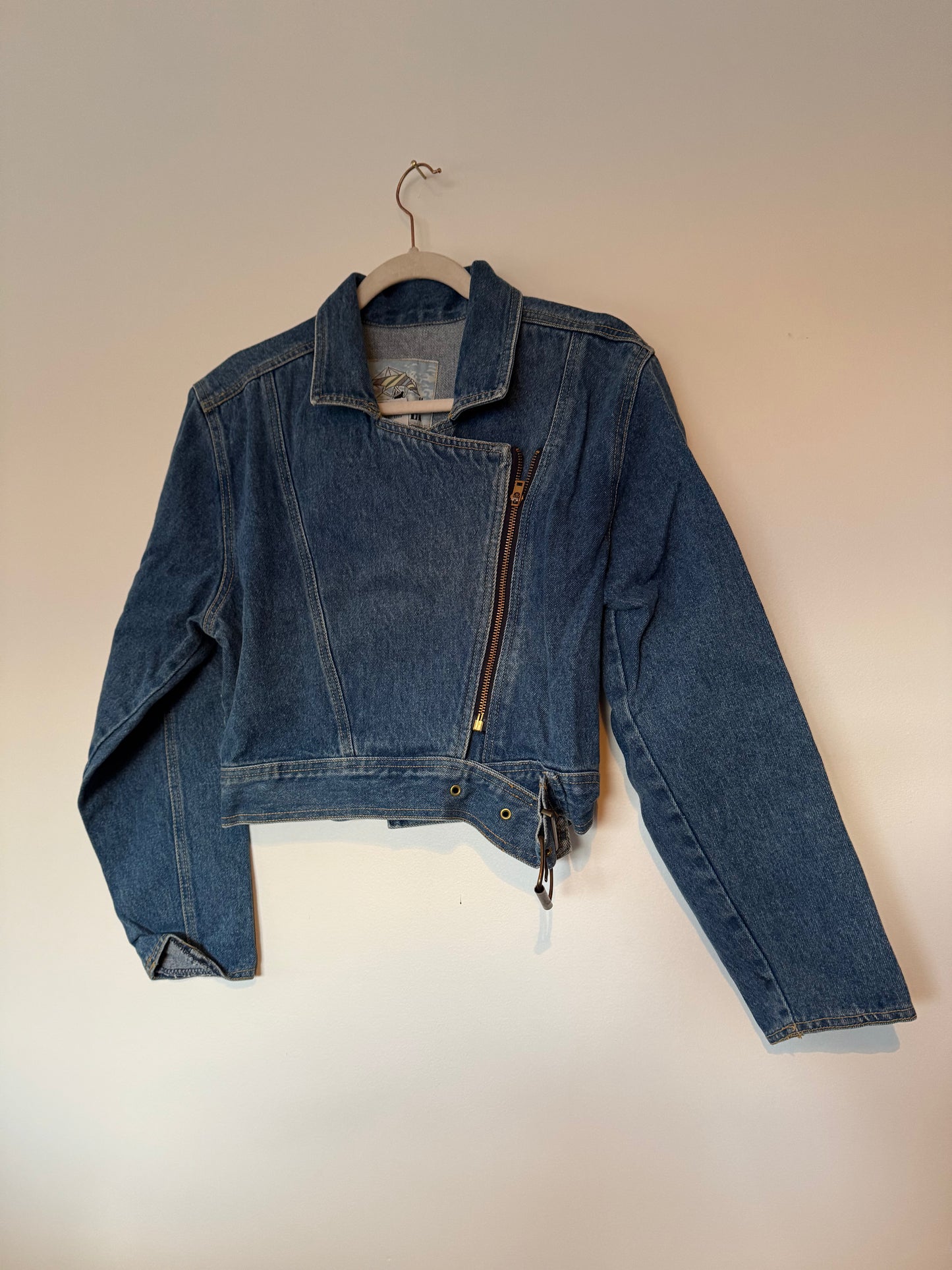 Vintage Denim Crop Jacket Sz M-L