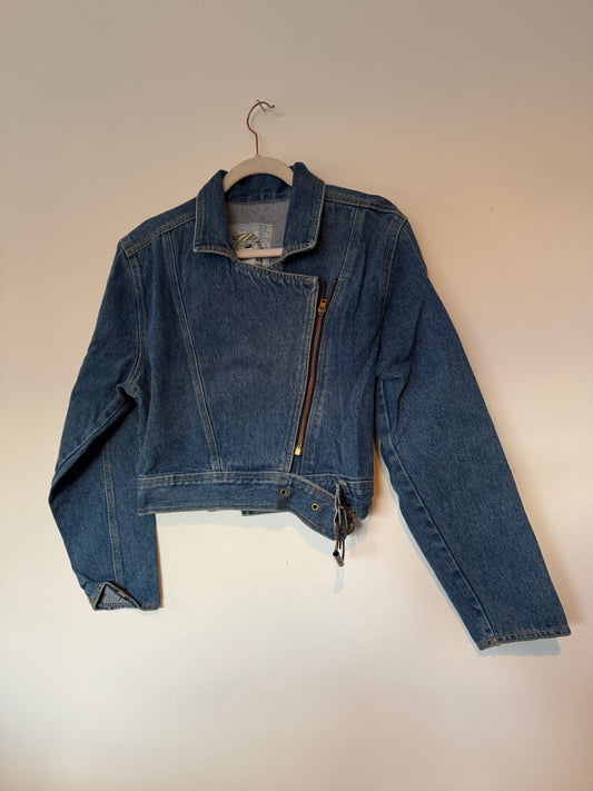 Vintage Denim Crop Jacket Sz M-L