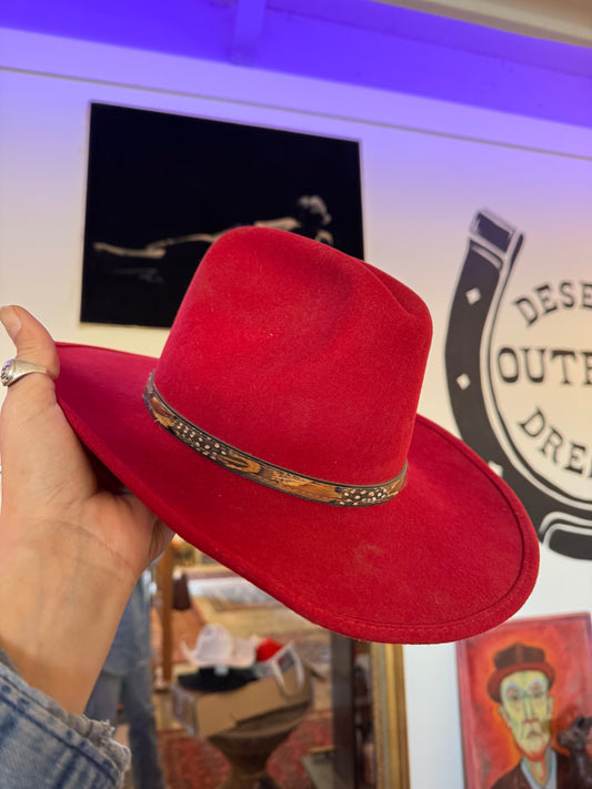 Vintage red cowboy hat