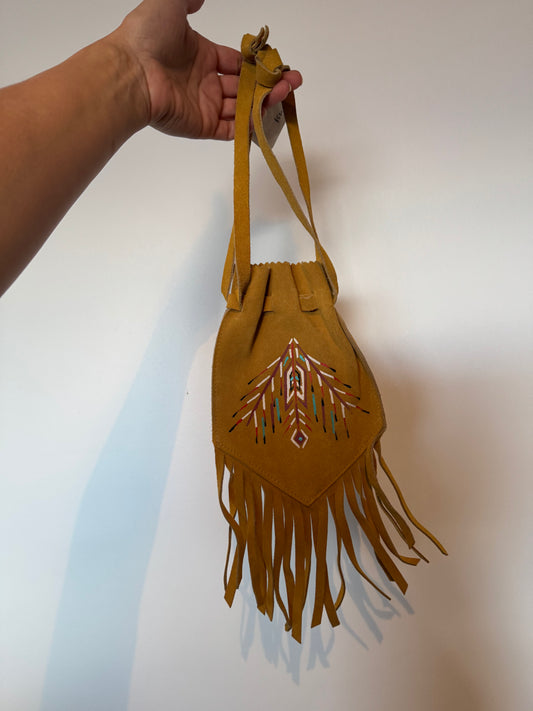 Vintage Fringe Leather Handbag
