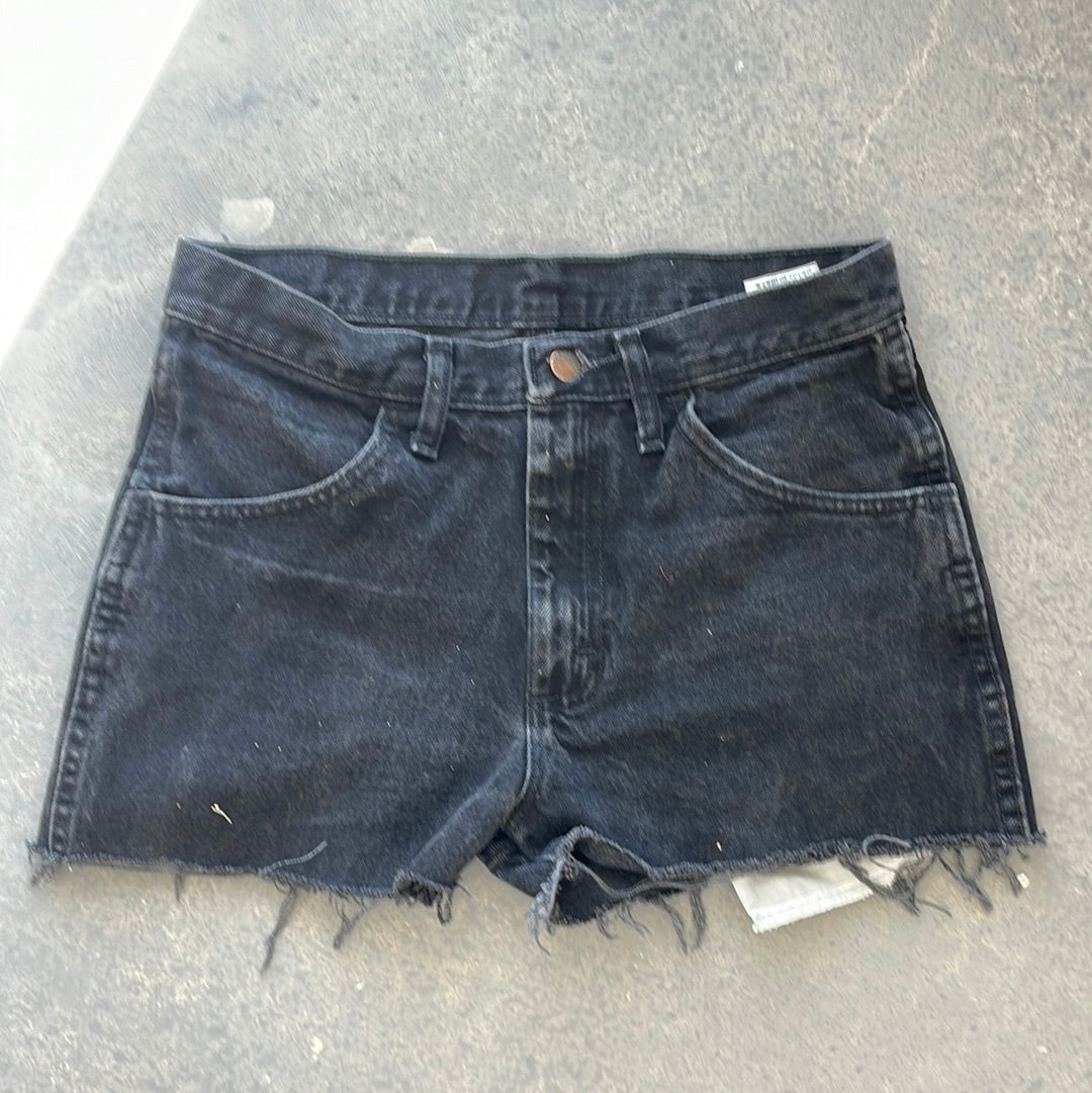 Vintage black rustler denim shorts Sz S