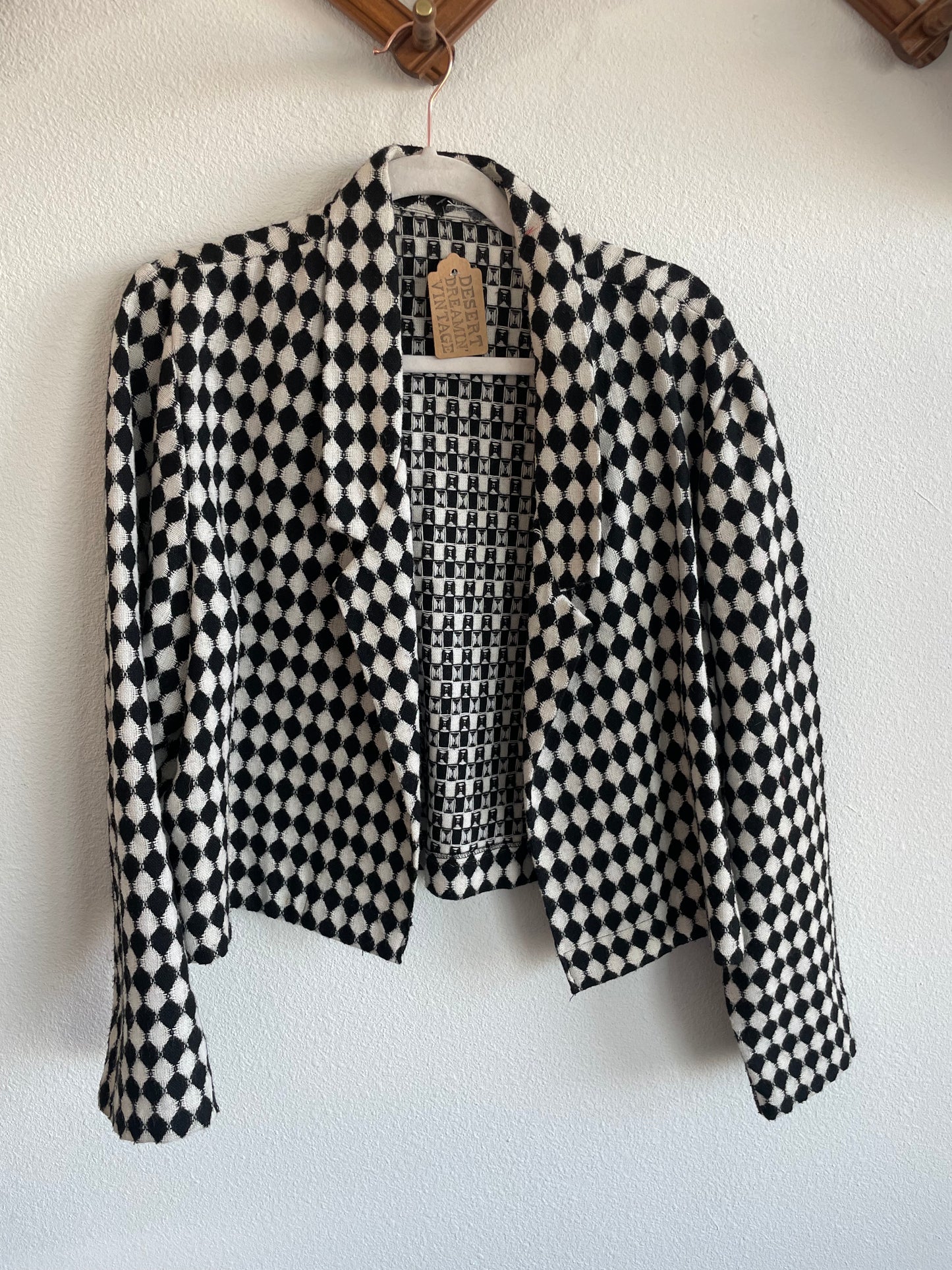 70s Checkered Jester Blazer