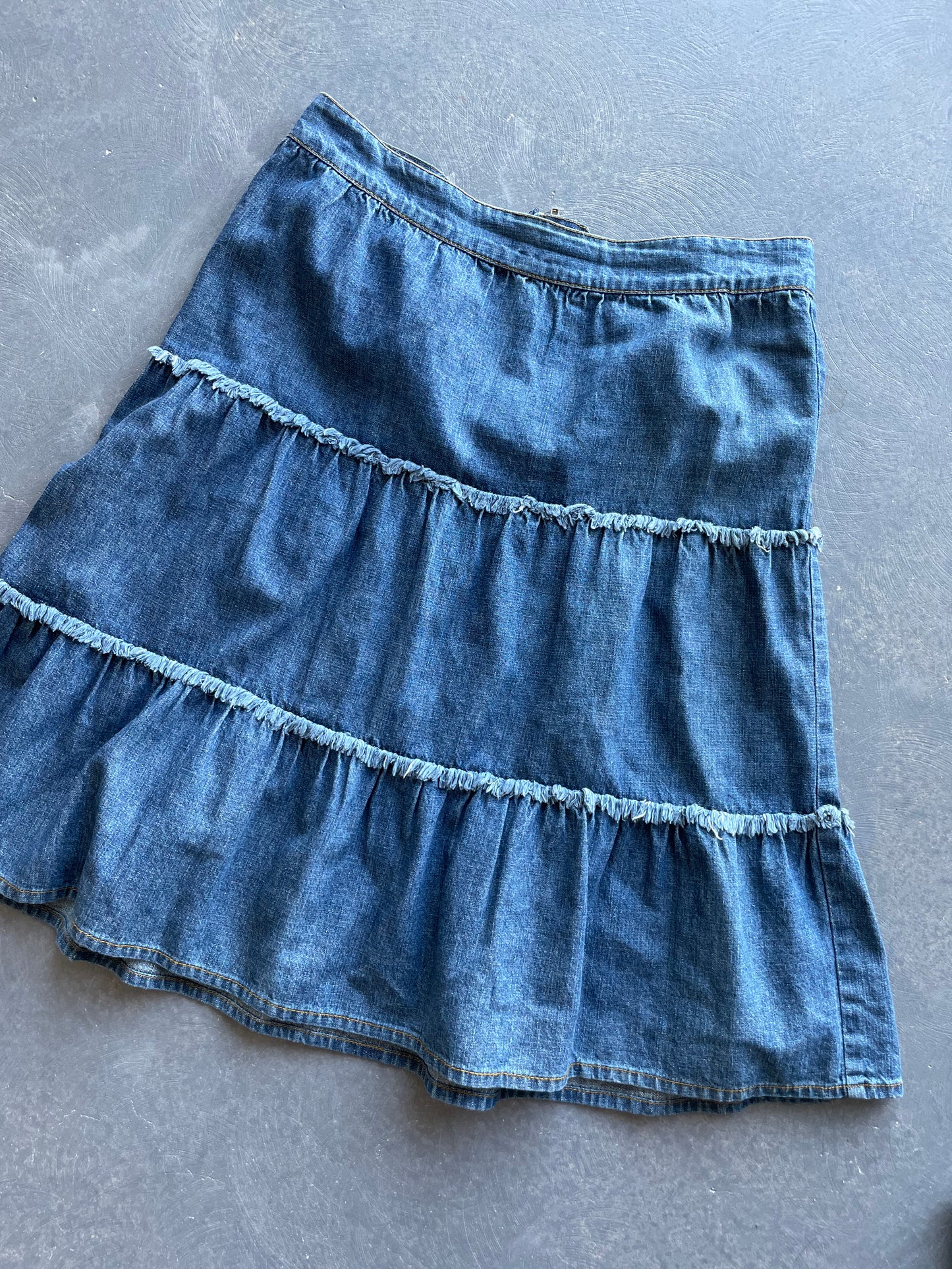 Denim Tiered Skirt Sz 29