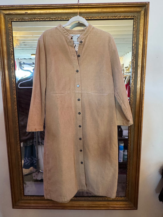 Vintage Eddie Bauer Corduroy Duster / Dress Sz M
