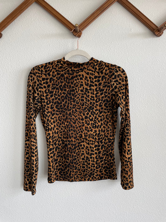 Y2K Cheetah Top Sz S / M