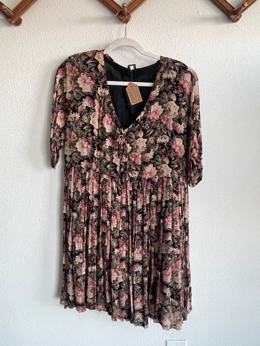 90s floral mini Sz L