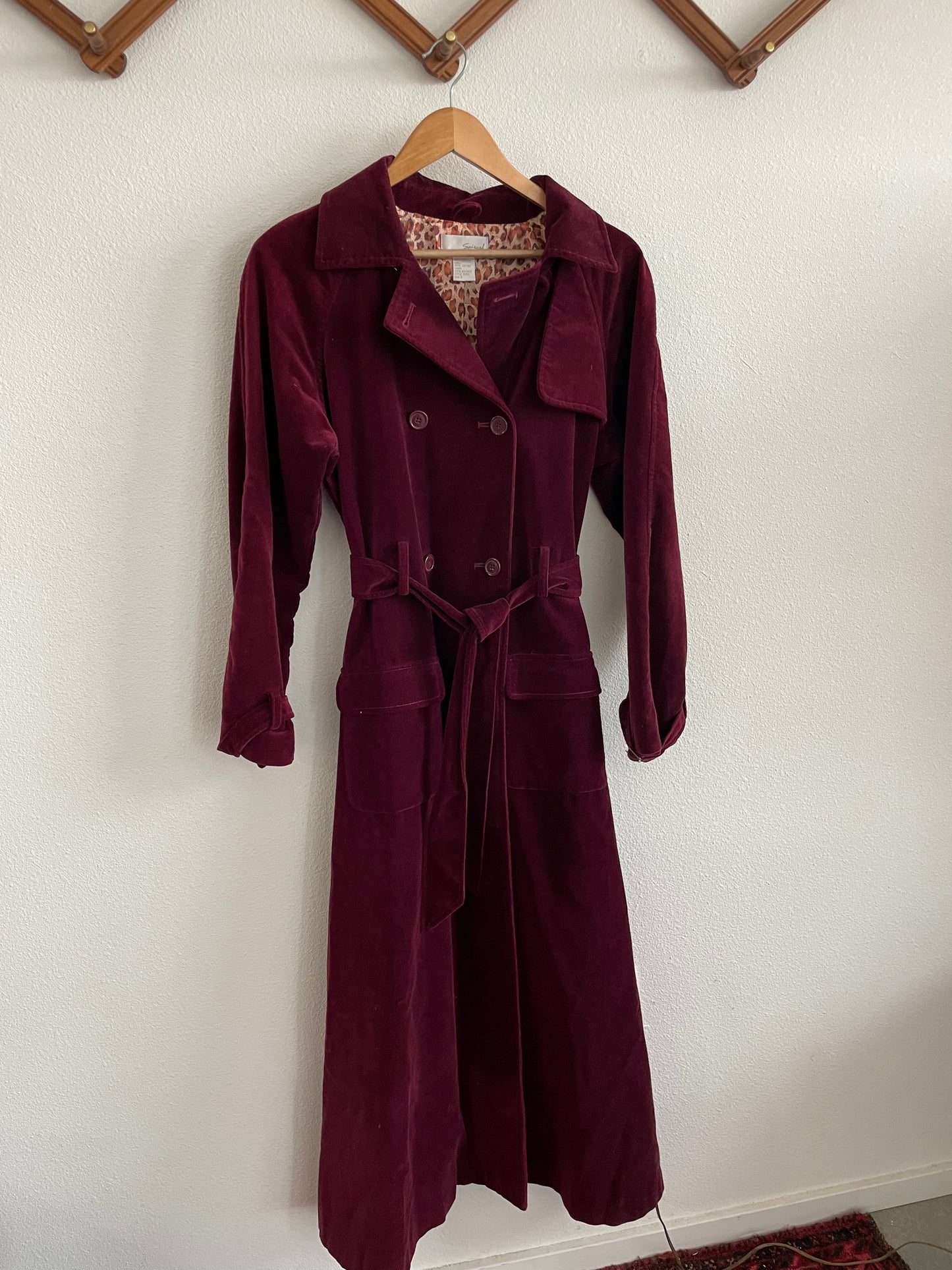 Merlot Velvet Coat Sz S / M