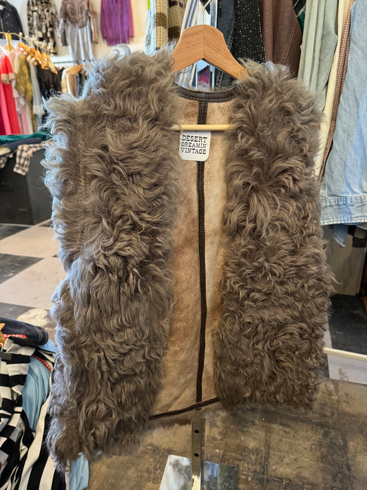 Vintage Fur Vest REAL Sz S - M