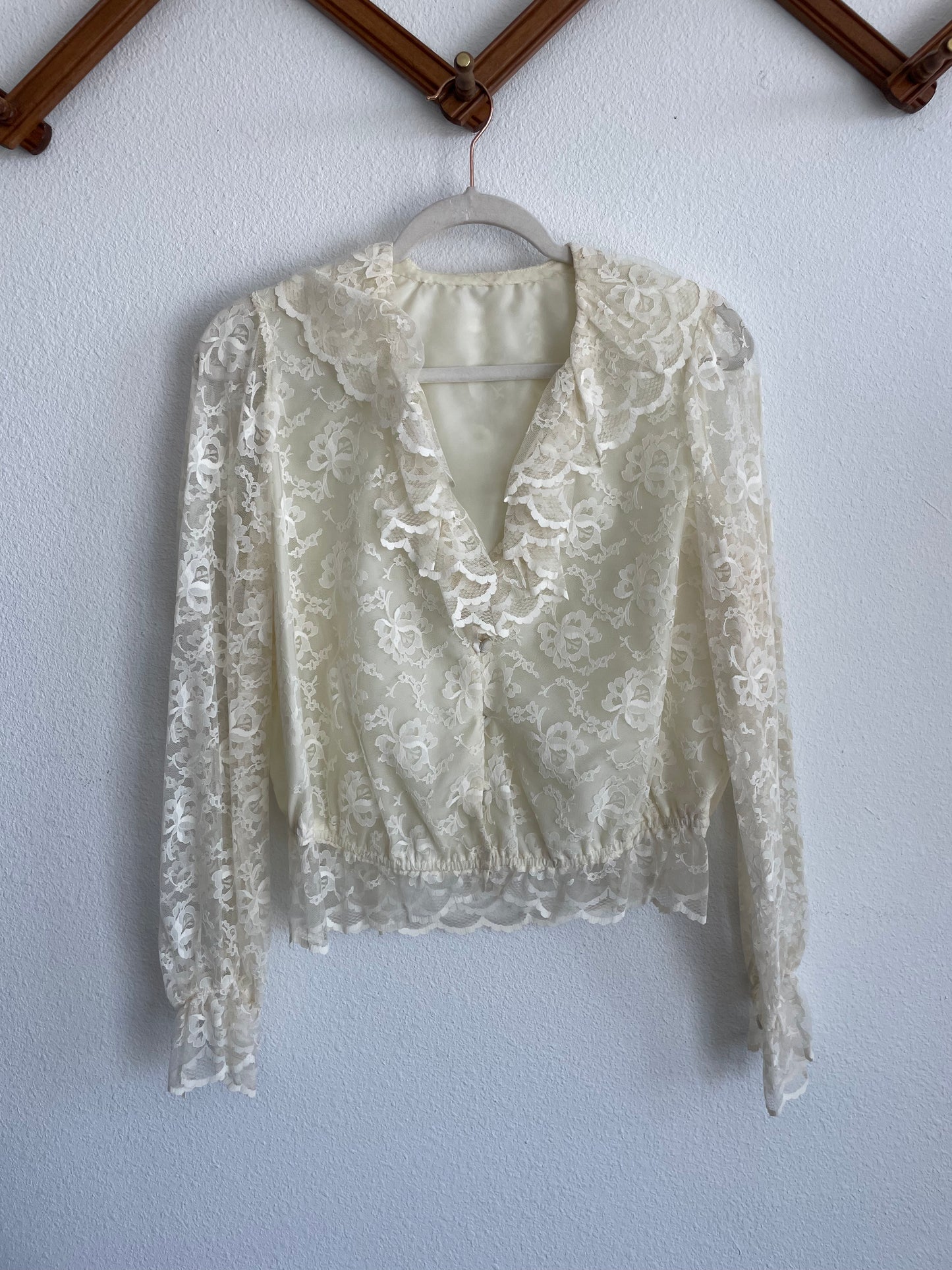 Vintage lace prairie top Sz M - L