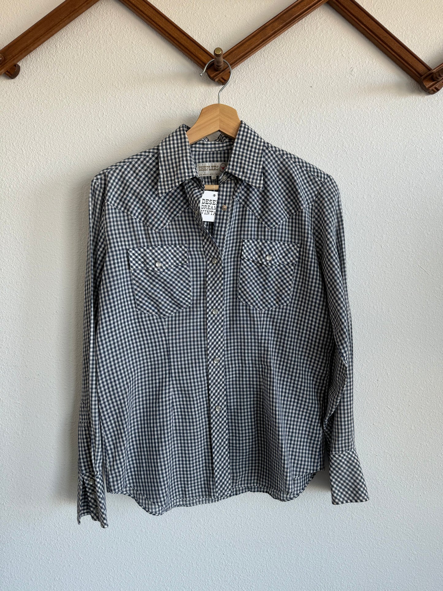 Vintage Gingham Pearlsnap Sz S